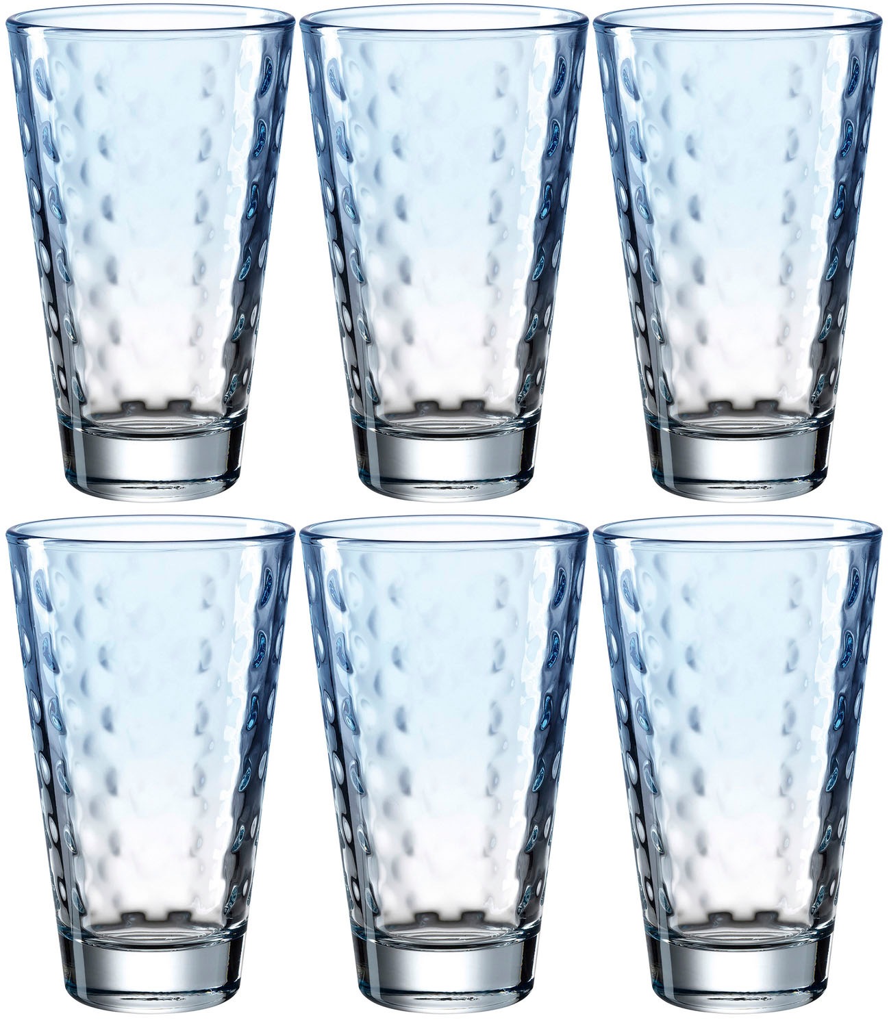 LEONARDO Longdrinkglas »OPTIC«, (Set, 6 tlg.), 300 ml, 6-teilig