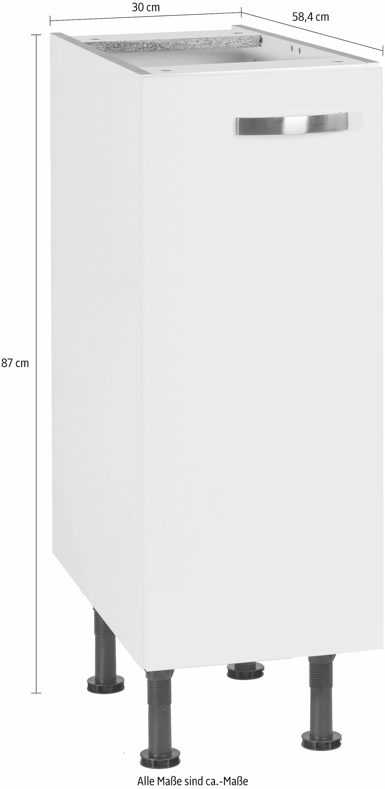 KOCHSTATION Unterschrank »KS-Cara« Breite 30 cm