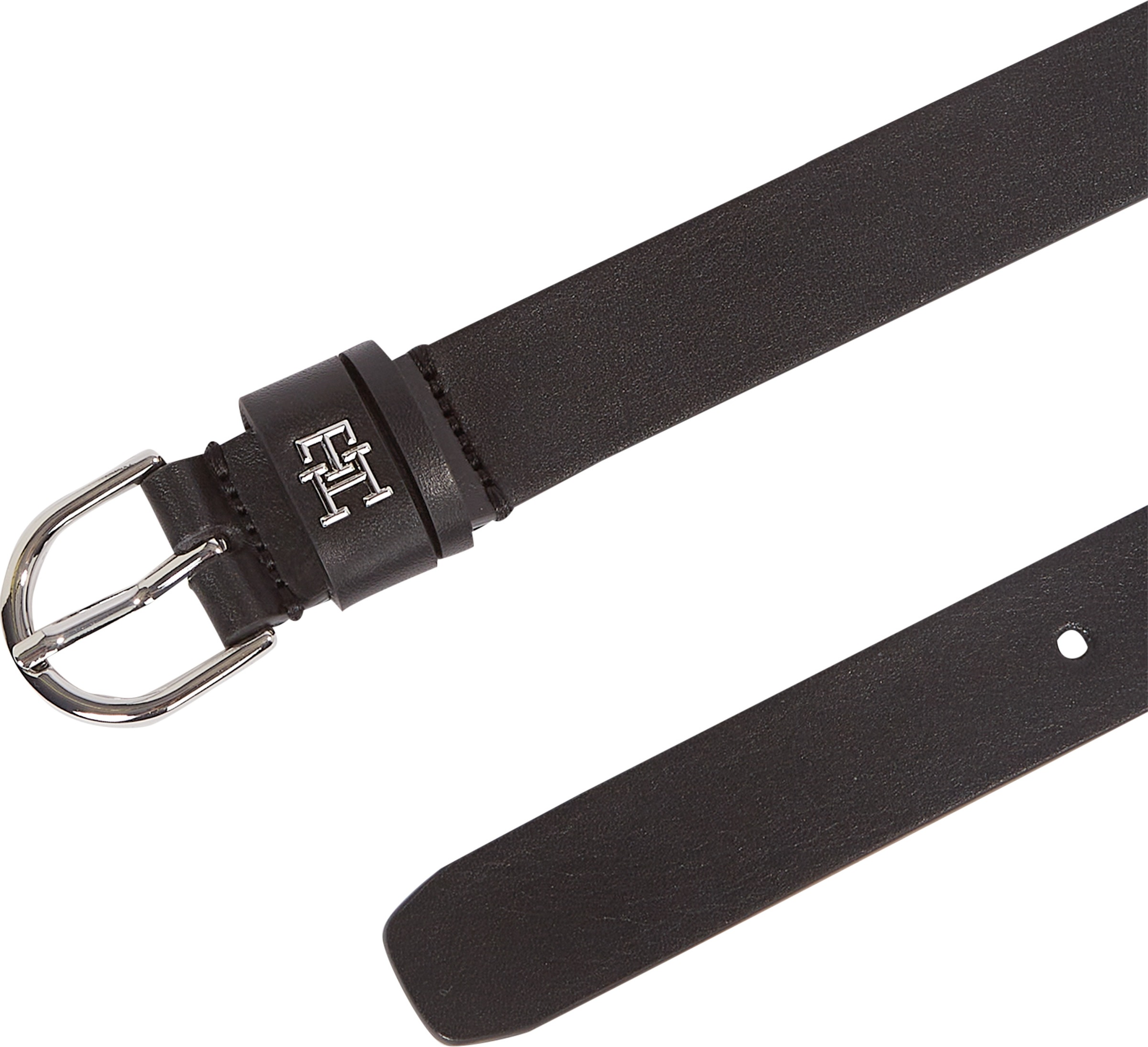 Tommy Hilfiger Ledergürtel »ESSENTIAL EFFORTLESS 2.5 SV«, Einfachdornschließe, Metallemblem