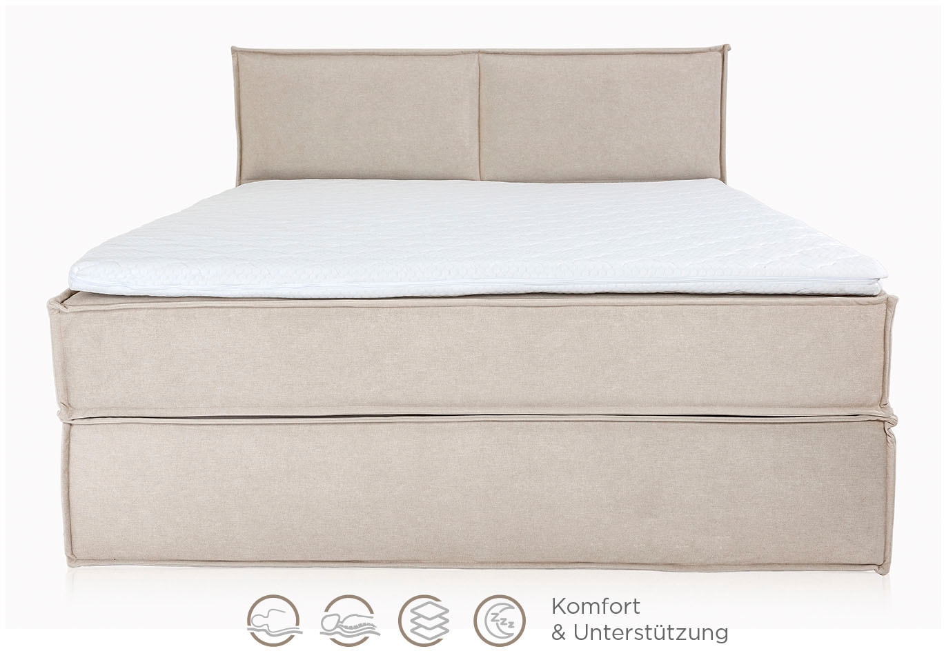 Home affaire Boxspringbett »Sophielle, erhältlich in den Breite 160, 180 & 200cm« inkl. Topper und Taschen-Federkernmatratze