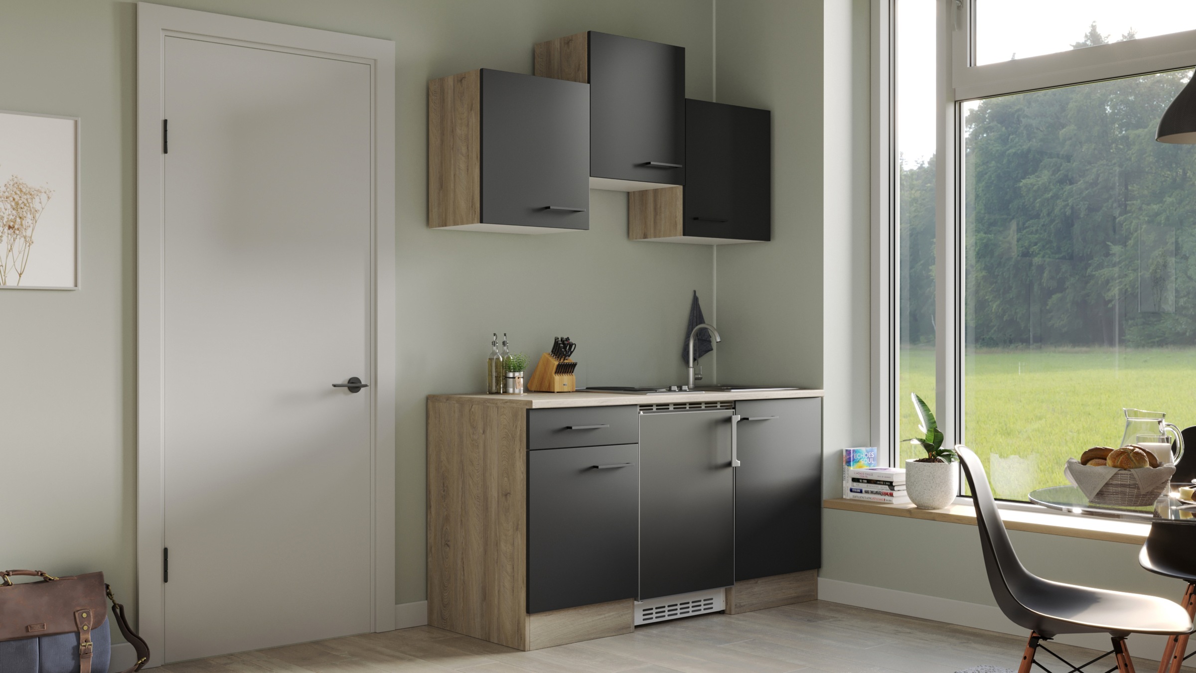 Flex-Well Küchenzeile »Capri«, mit E-Geräten, Gesamtbreite 150,5 cm, in weiten Farben erhältlich