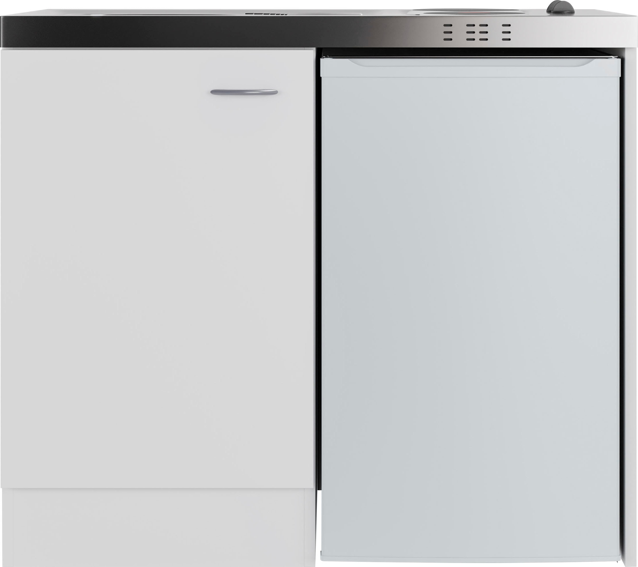 Flex-Well Küche »Pantry«, Gesamtbreite 100 cm, mit DUO Kochfeld und Kühlschrank
