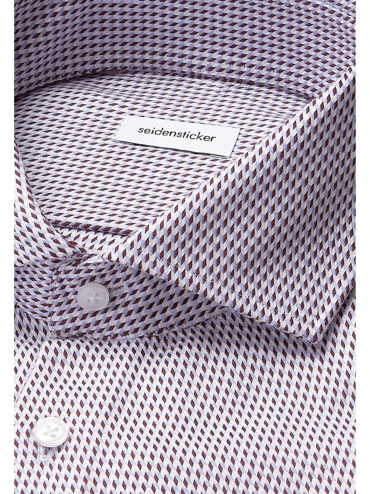 seidensticker Businesshemd »Schwarze Rose« Slim 1/1 Kentkragen Pepita