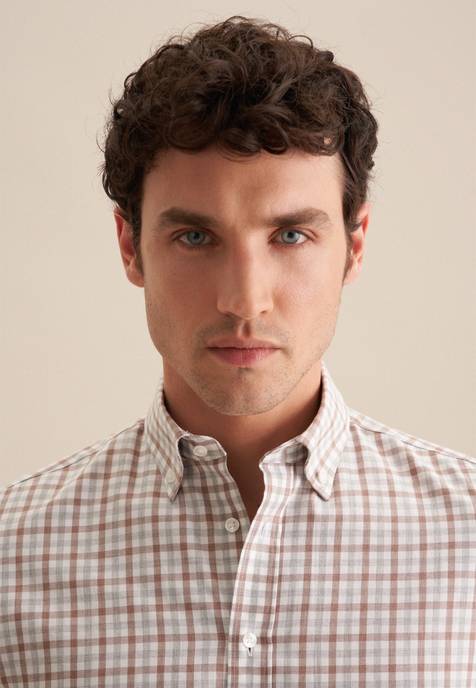 seidensticker Flanellhemd »Comfort«, Comfort Langarm Button-Down-Kragen Karo