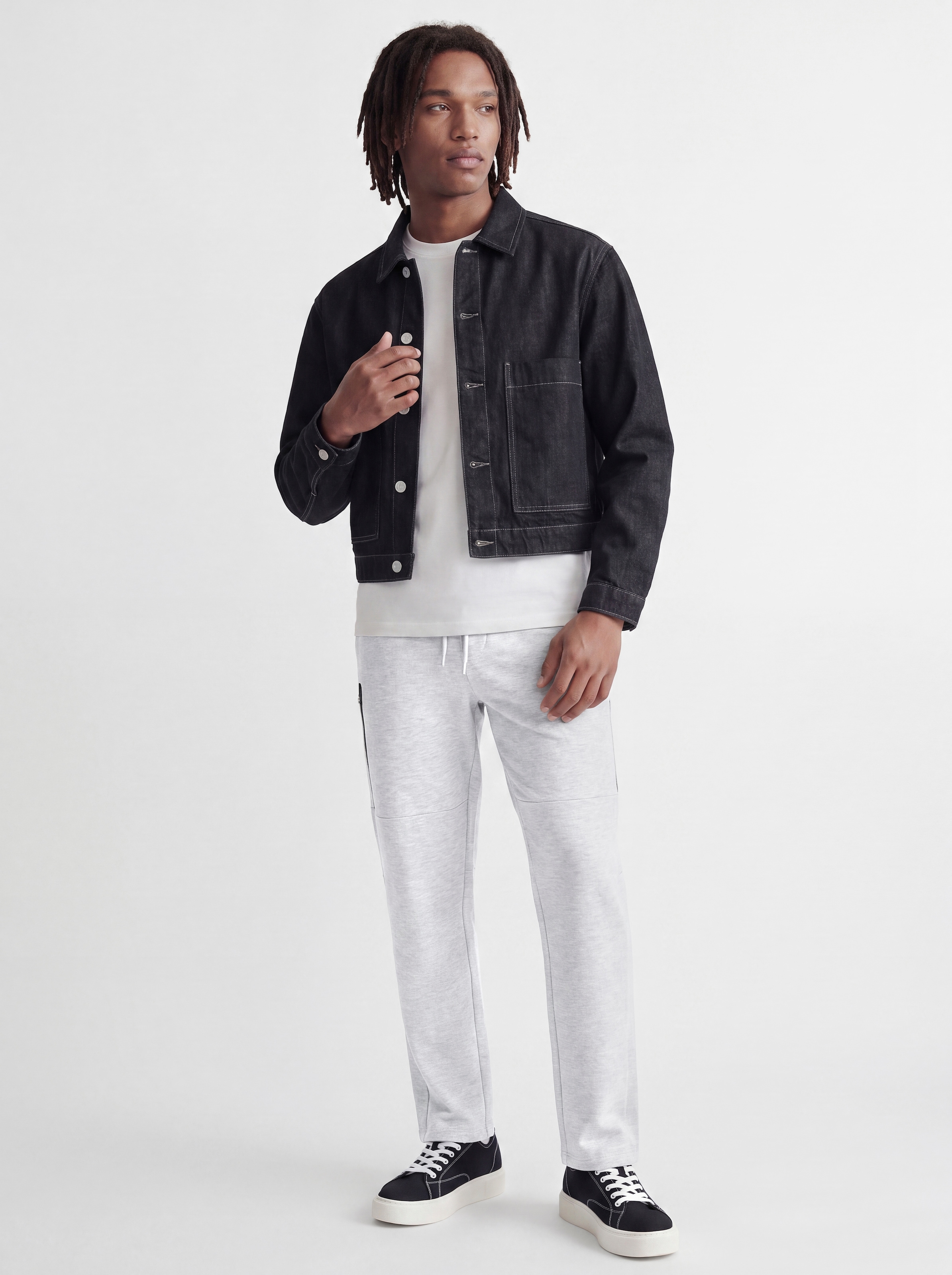 Jack & Jones Sweathose »JPSTGORDON FUSION UNC SWEAT PANTS SN«  Materialmix, regular fit