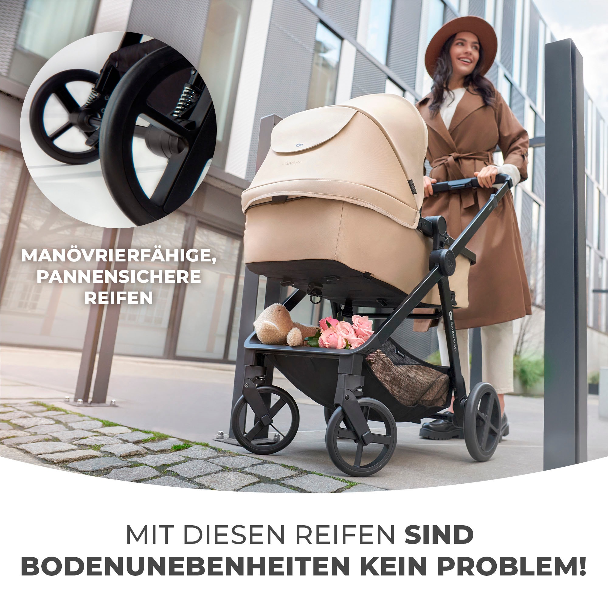 Kinderkraft Kombi-Kinderwagen »NEWLY 4IN1 MINK PRO«, 22 kg