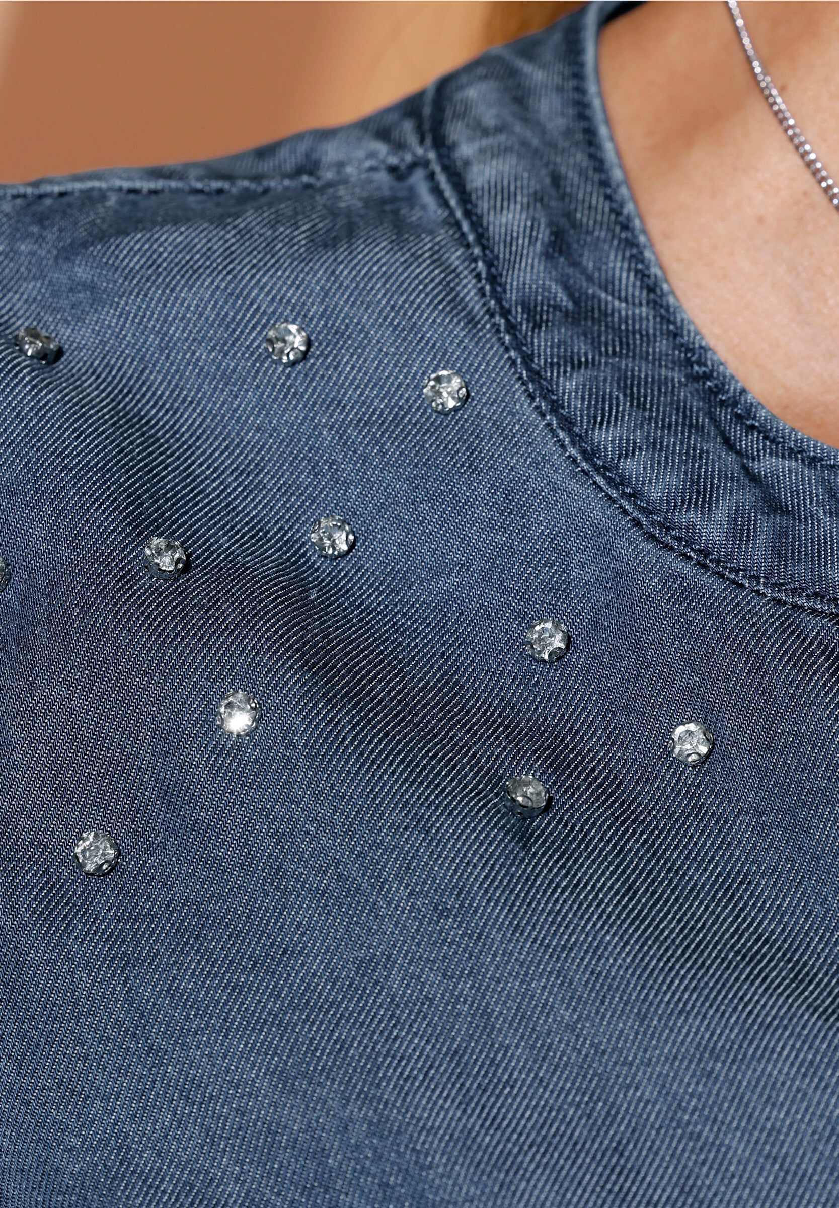 creation L Klassische Bluse »Lyocell-Jeansbluse Langarm-Bluse aus Lyocell«