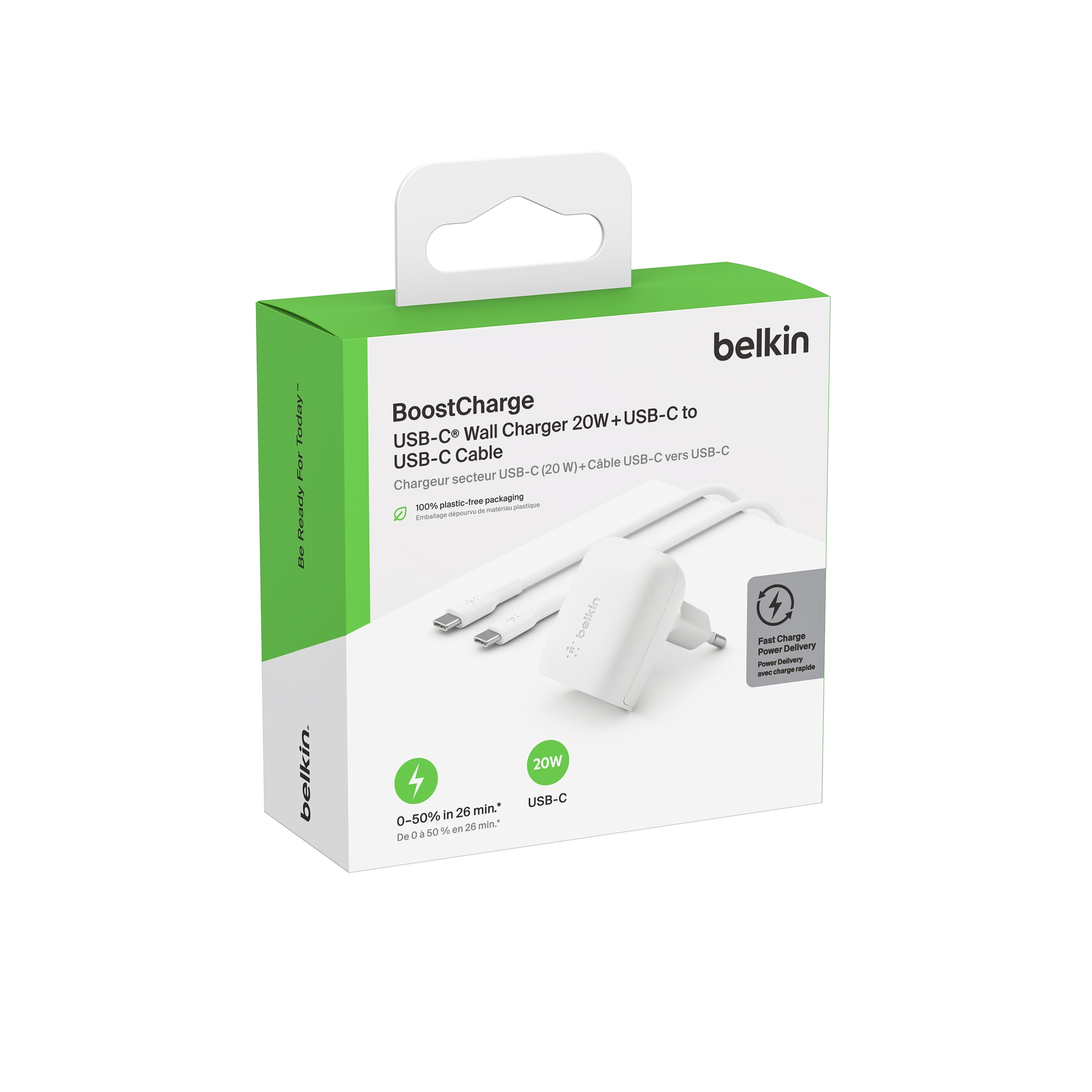 Belkin USB-Ladegerät »BoostCharge 20 W mit USB-C zu USB-C-Kabel«