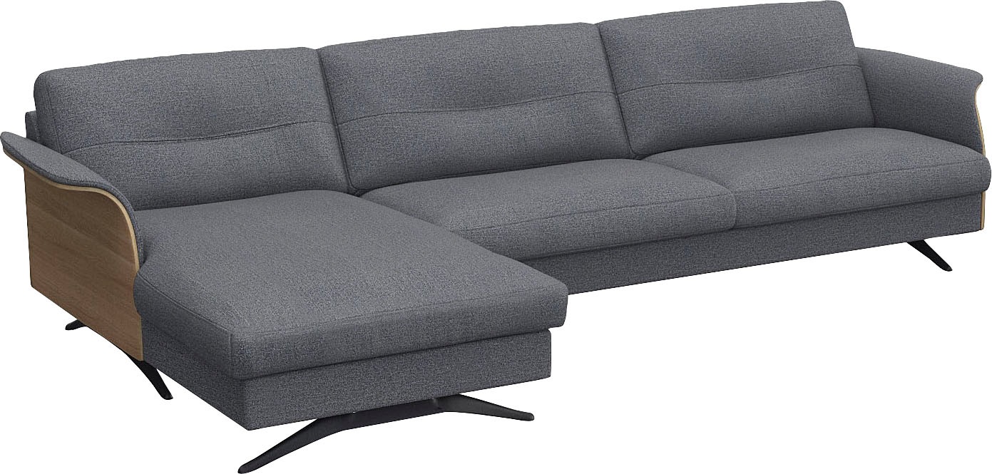 FLEXLUX Ecksofa »Glow, super bequem durch hochwertigem Sitzaufbau mit Federkern, L-Form«, Modernes skandinavisches Design
