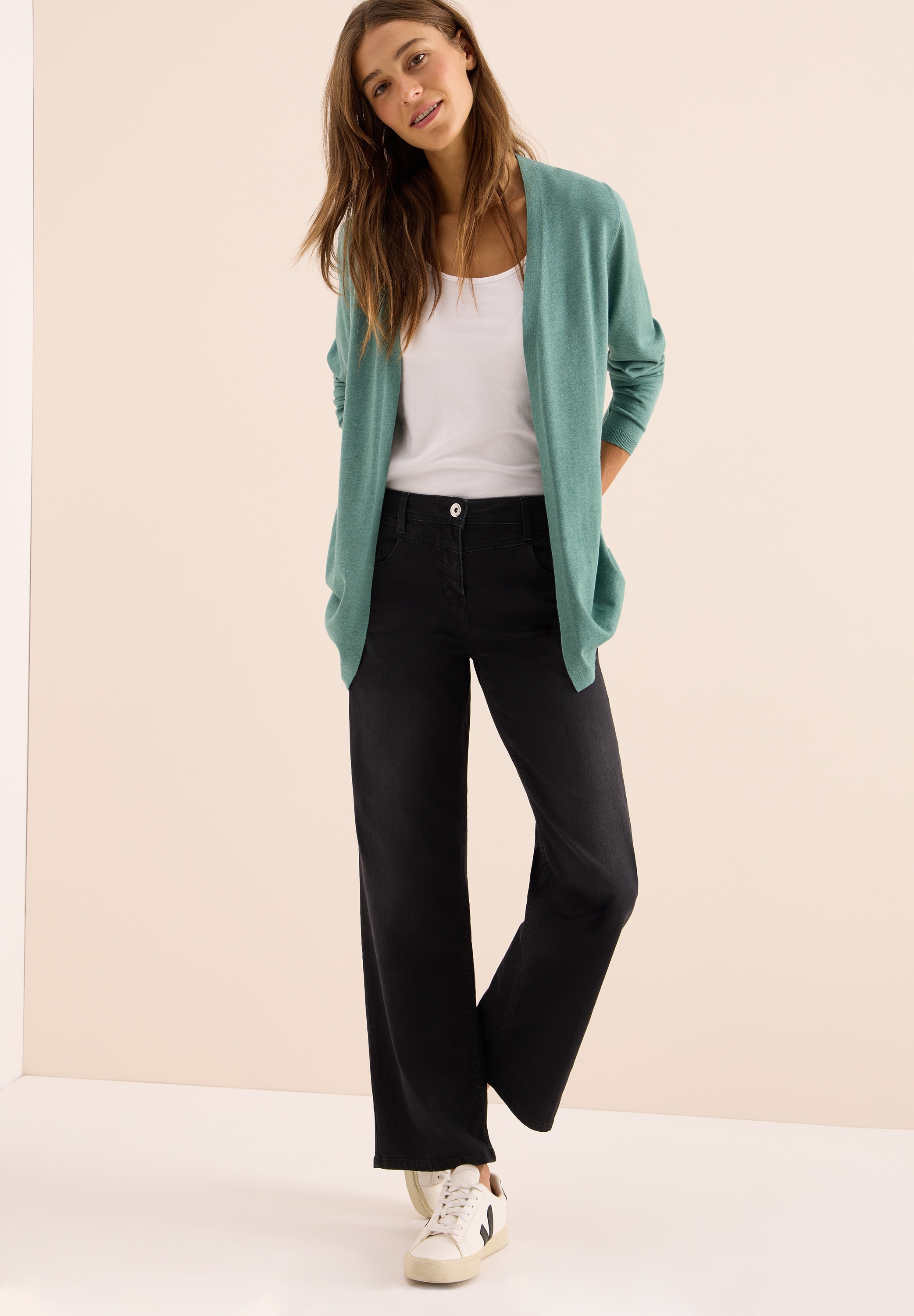 Cecil Longstrickjacke, softe Baumwollmischung