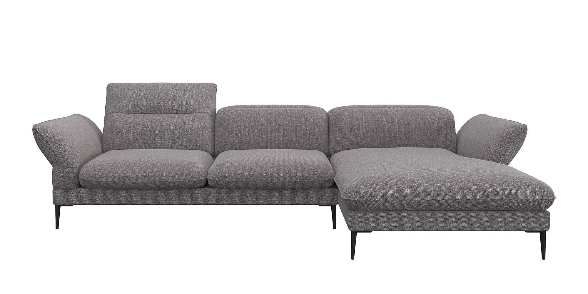 FLEXLUX Ecksofa »Salino, Funktionssofa mit Recamiere, Relaxsofa, Ecksofa« Sofa mit Arm- und Kopfteil-Verstellungen, Kaltschaum & Stahl-Wellen