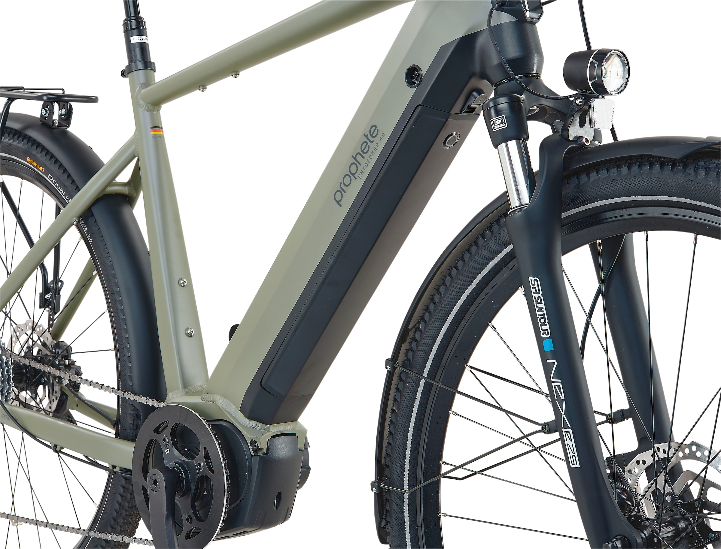 Prophete E-Bike »Entdecker 4.0«, 10 Gang, microSHIFT, RD-M61S, Mittelmotor 250 W, Pedelec, Elektrofahrrad für Herren, Trekkingrad