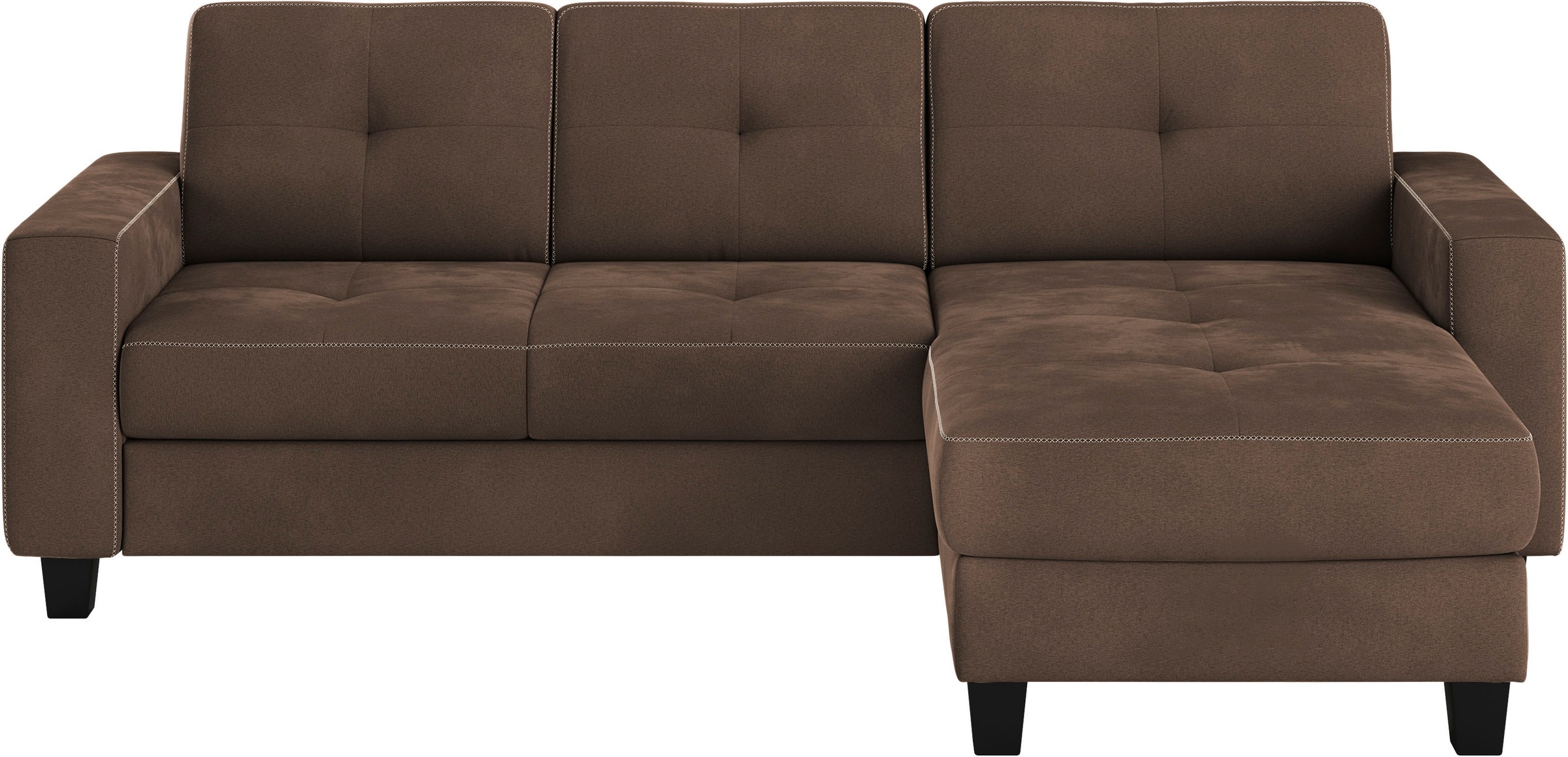 Places of Style Ecksofa »Varese L-Form«, wahlweise mit Bettfunktion und Bettkasten