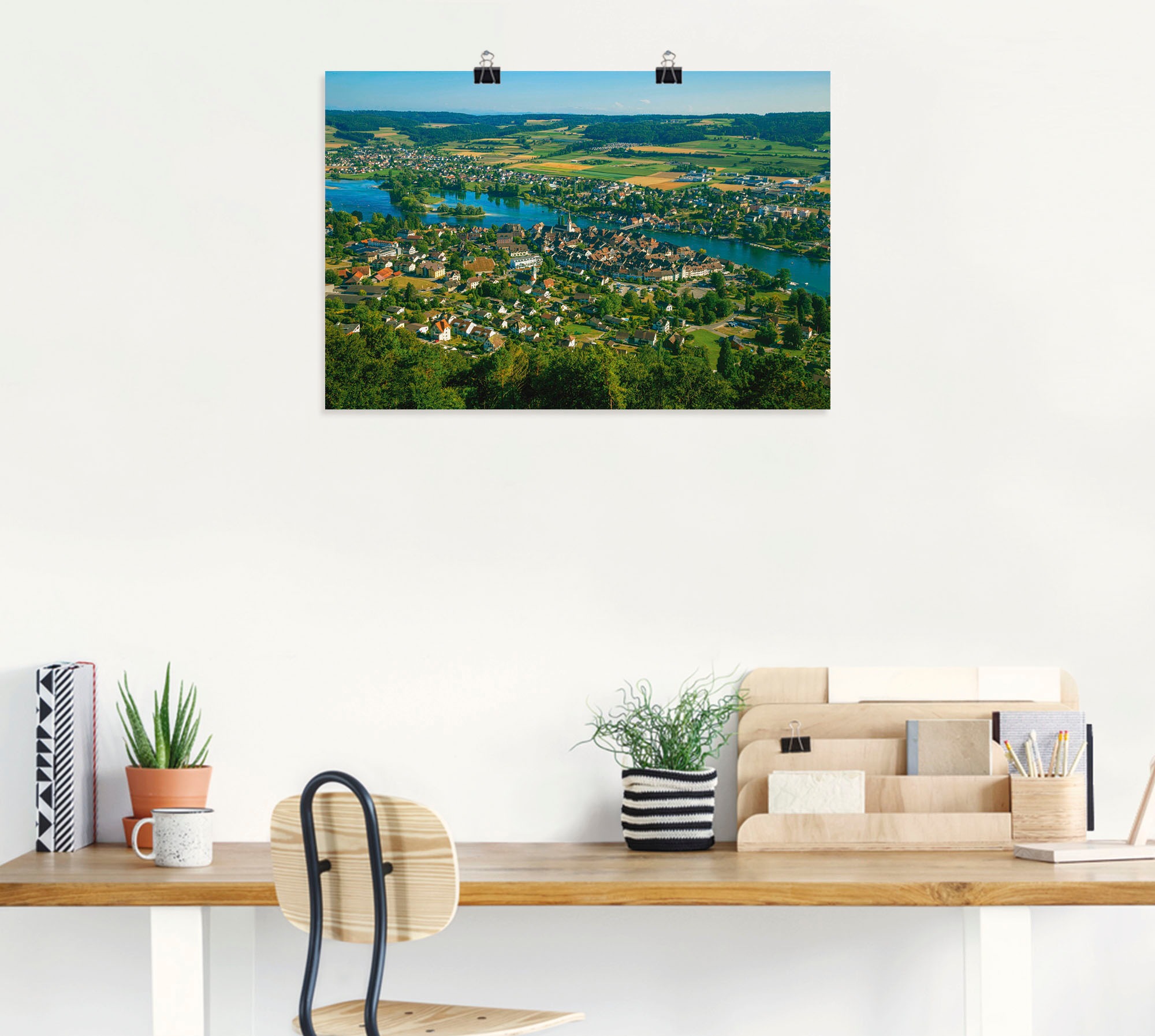 Artland Wandbild »Blick über Stein am Rhein«, Schweiz, (1 St.), als Alubild, Leinwandbild, Wandaufkleber oder Poster in versch. Größen