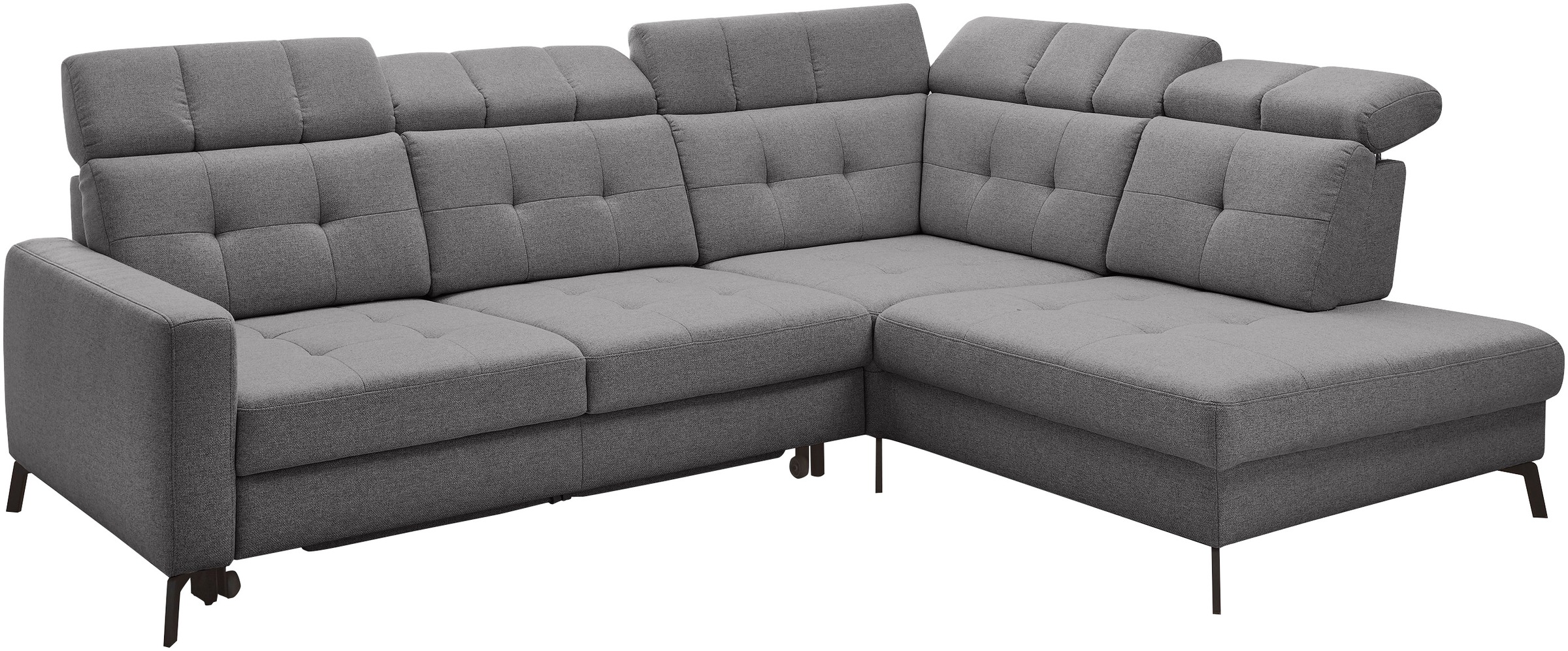 Musterring Ecksofa »MR 4615« mit Kopf- und Rückenverstellung, Metallfuß schwarz, Maße 272 x 214 cm