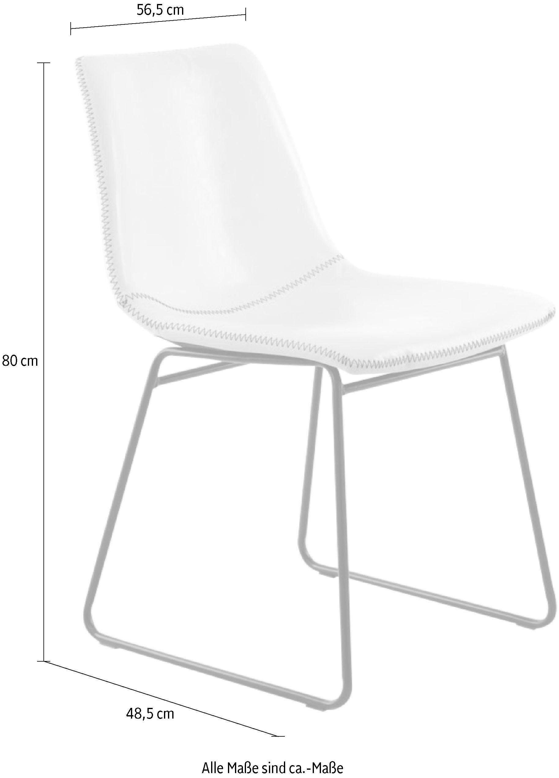 Kayoom Stuhl »Caila 110 2er-Set, Esszimmerstuhl in robuster Aufmachung«, (Set), 2 St., pflegeleicht, modern, strapazierfähig, integrierbar in jeden Wohnstil