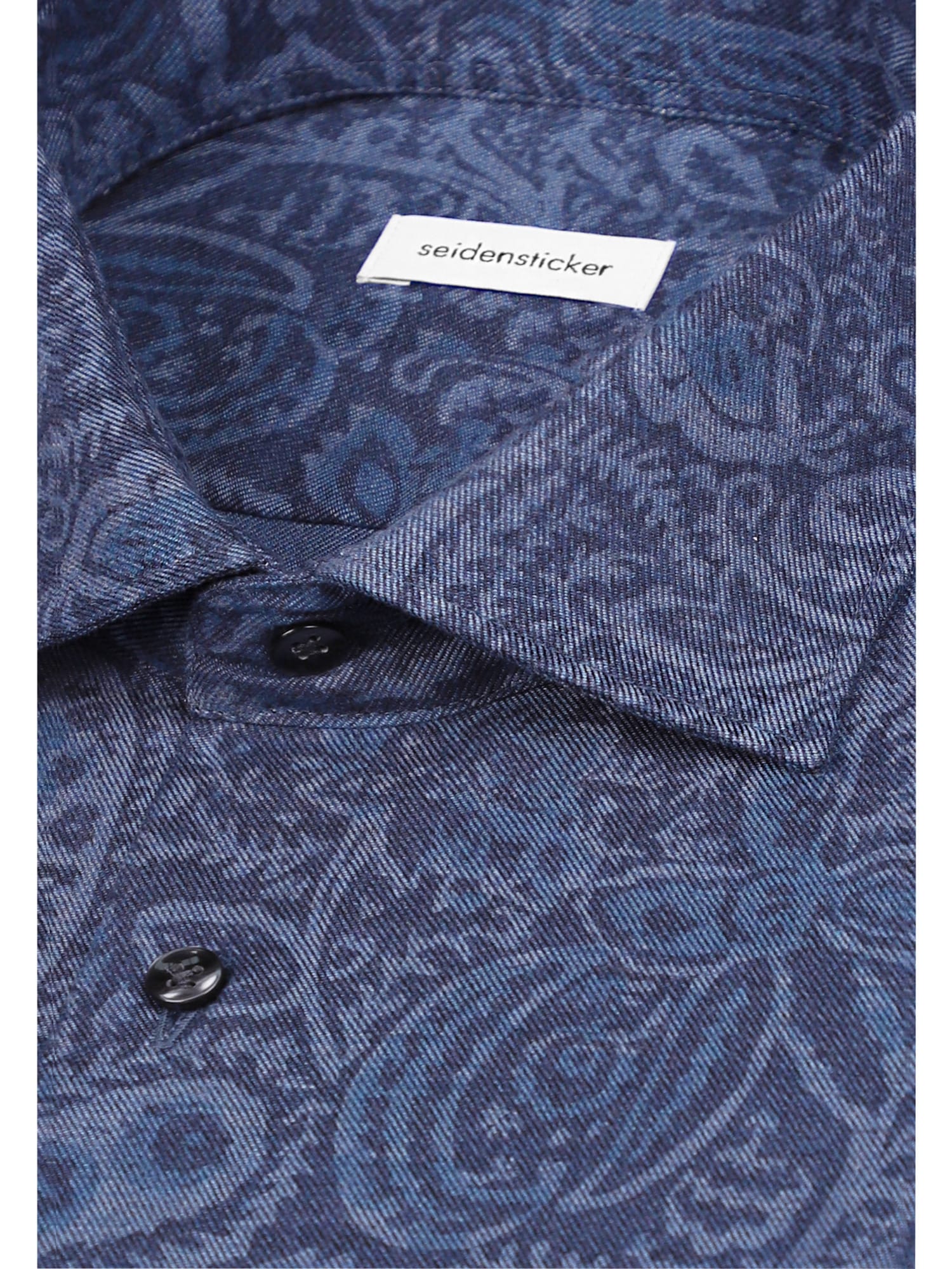 seidensticker Flanellhemd »Schwarze Rose« Regular 1/1 Kentkragen Druck