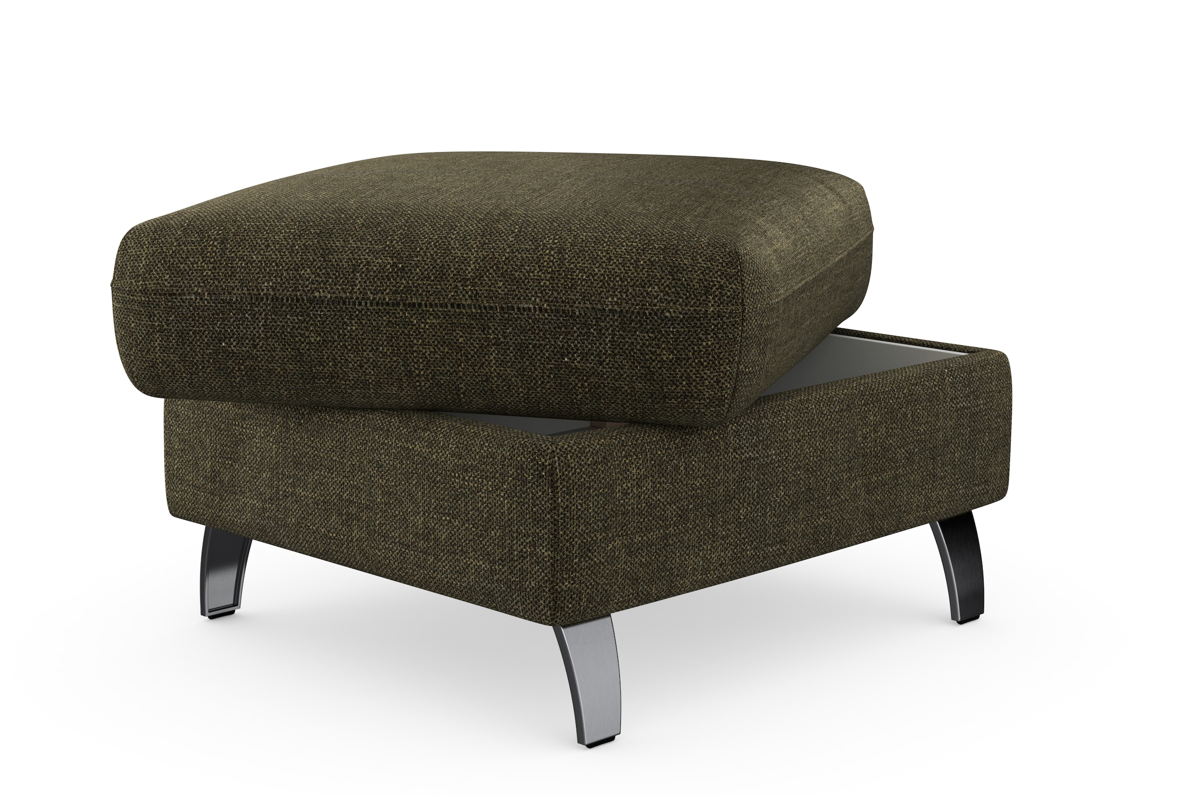 sit&more Stauraumhocker »Grenoble«, mit Stauraum und satinierten Füßen