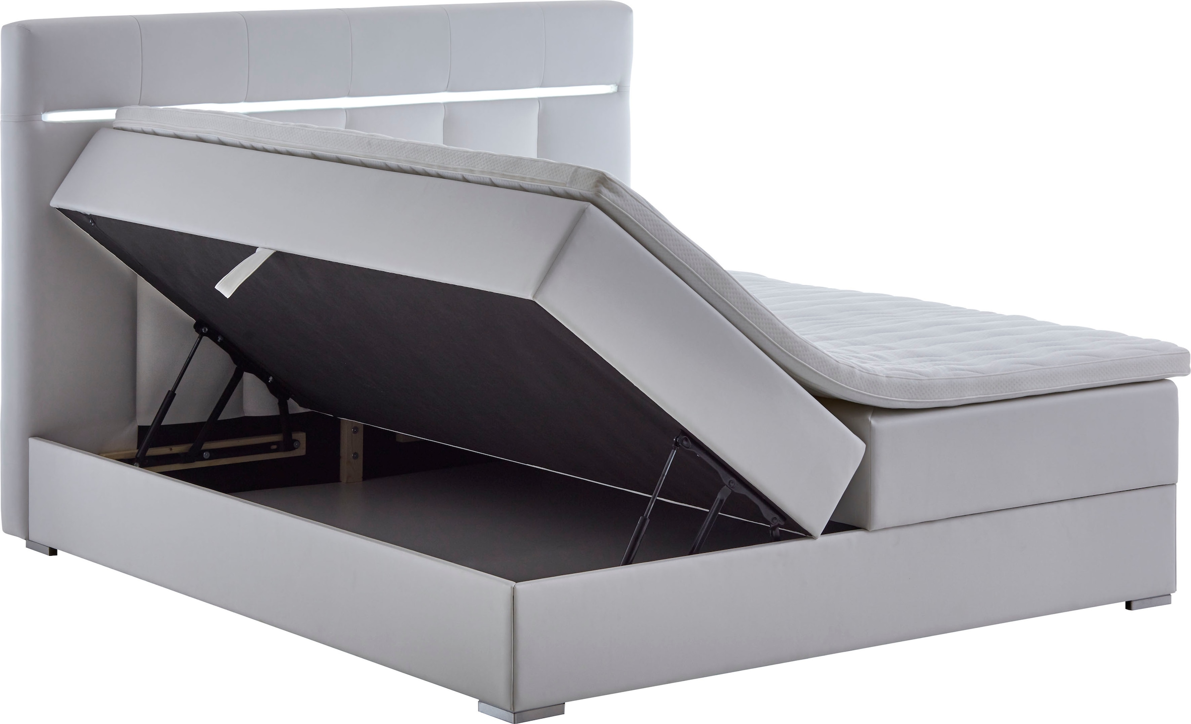 ATLANTIC home collection Boxbett »Tessa« mit LED-Beleuchtung und Bettkasten