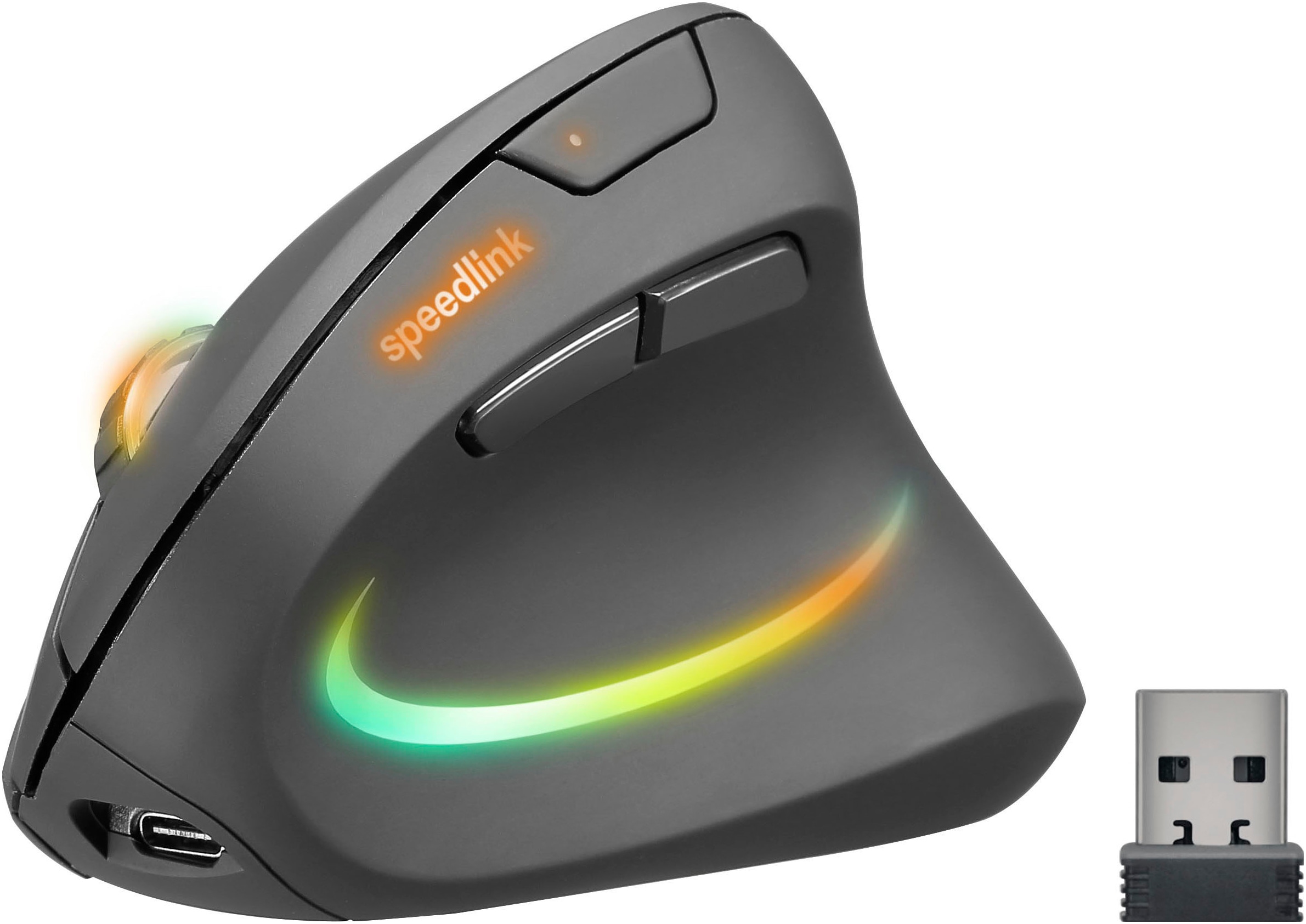 Speedlink ergonomische Maus »PIAVO PRO Illuminated Rechargeable Vertical«, kabellos