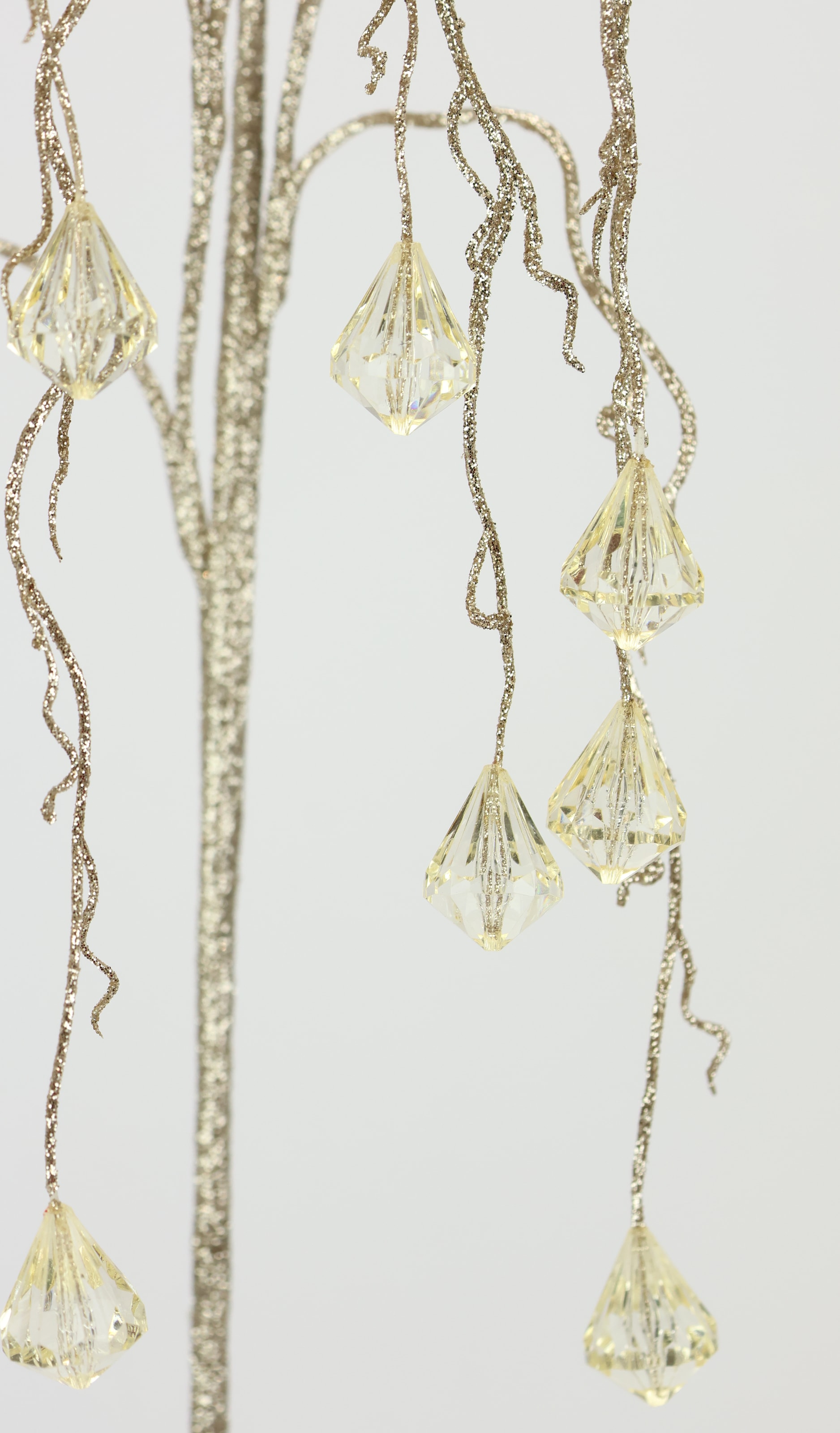 I.GE.A. Kunstzweig »Dekozweig« 2er Set 70cm Acryl Steine Blätter Adventskranz Floristik Deko Zweig