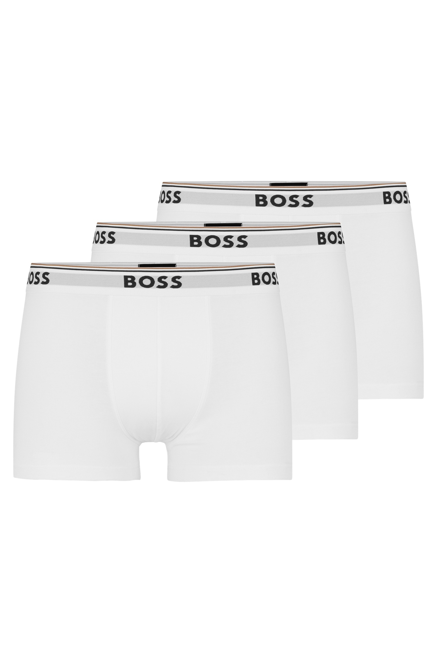 BOSS Boxer »TRUNK 3 PACK«, (3 St.), BOSS Schriftzug auf dem Bund