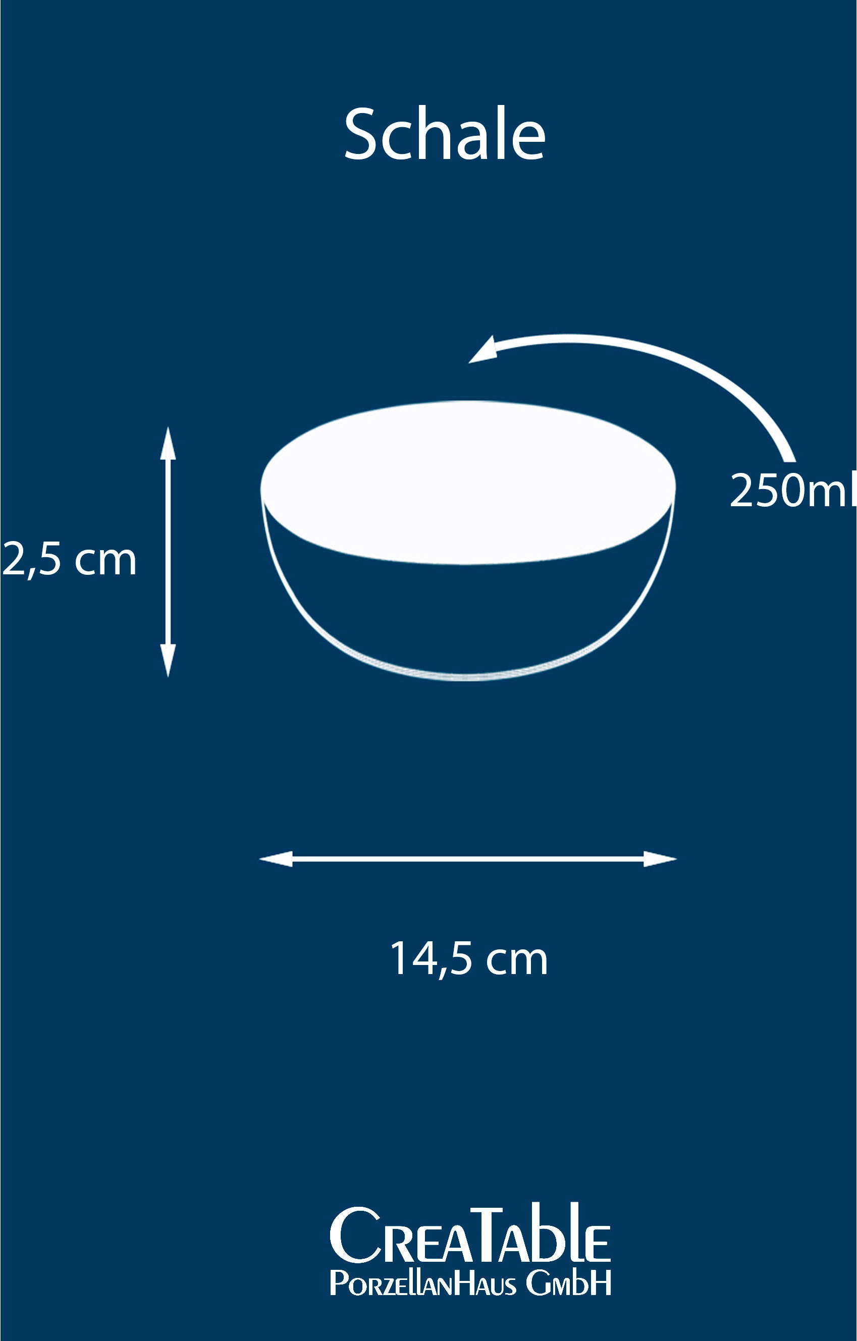 CreaTable Schale »Yuki«, 4 tlg., aus Steinzeug, Beilagenschale, reaktiver Digitaldruck