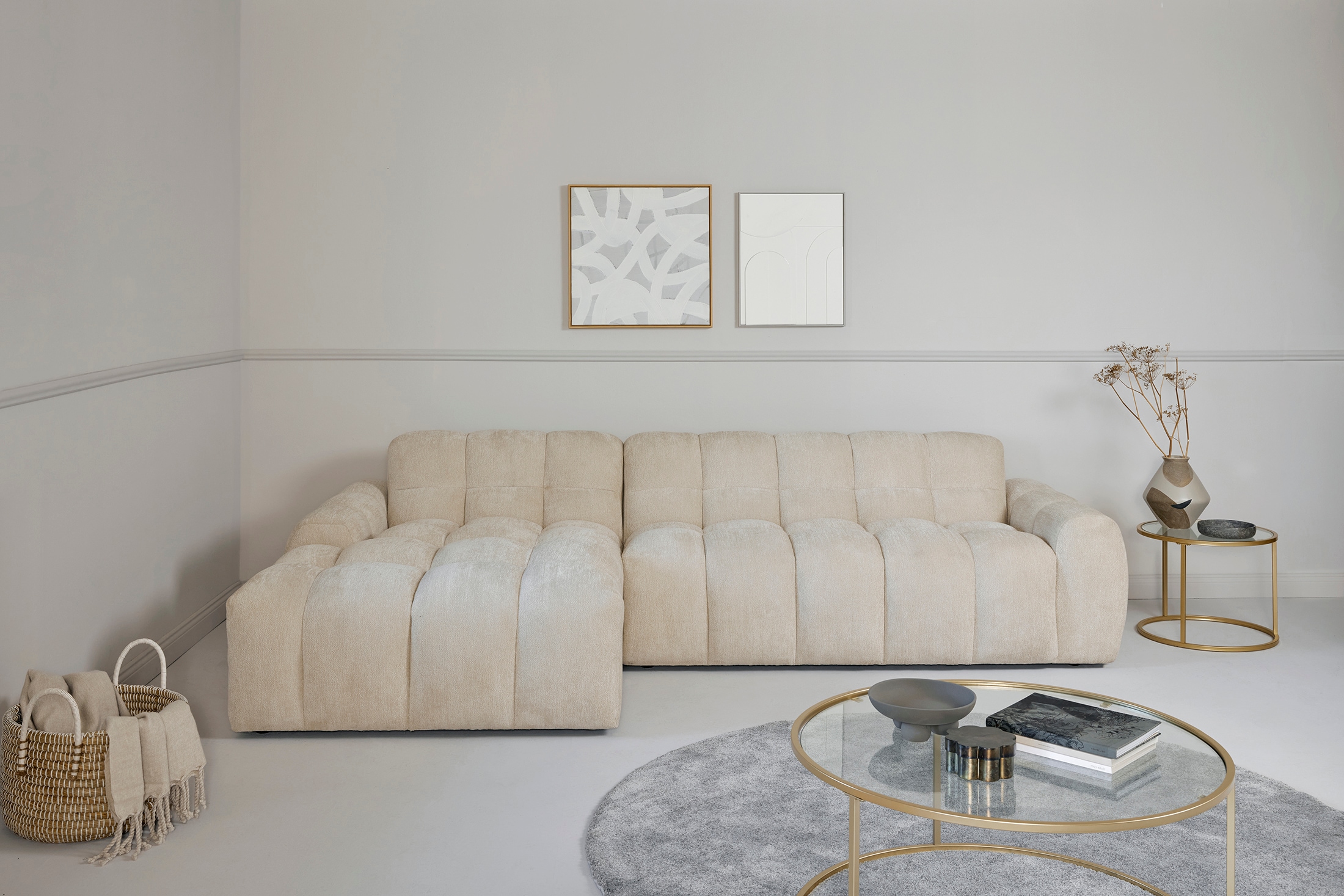 Jahnke Ecksofa »RELAX BUBBLE CORNER« Platz für bis zu 5 Personen,Taschenfederkernpolsterung,L-Form,B:305 cm