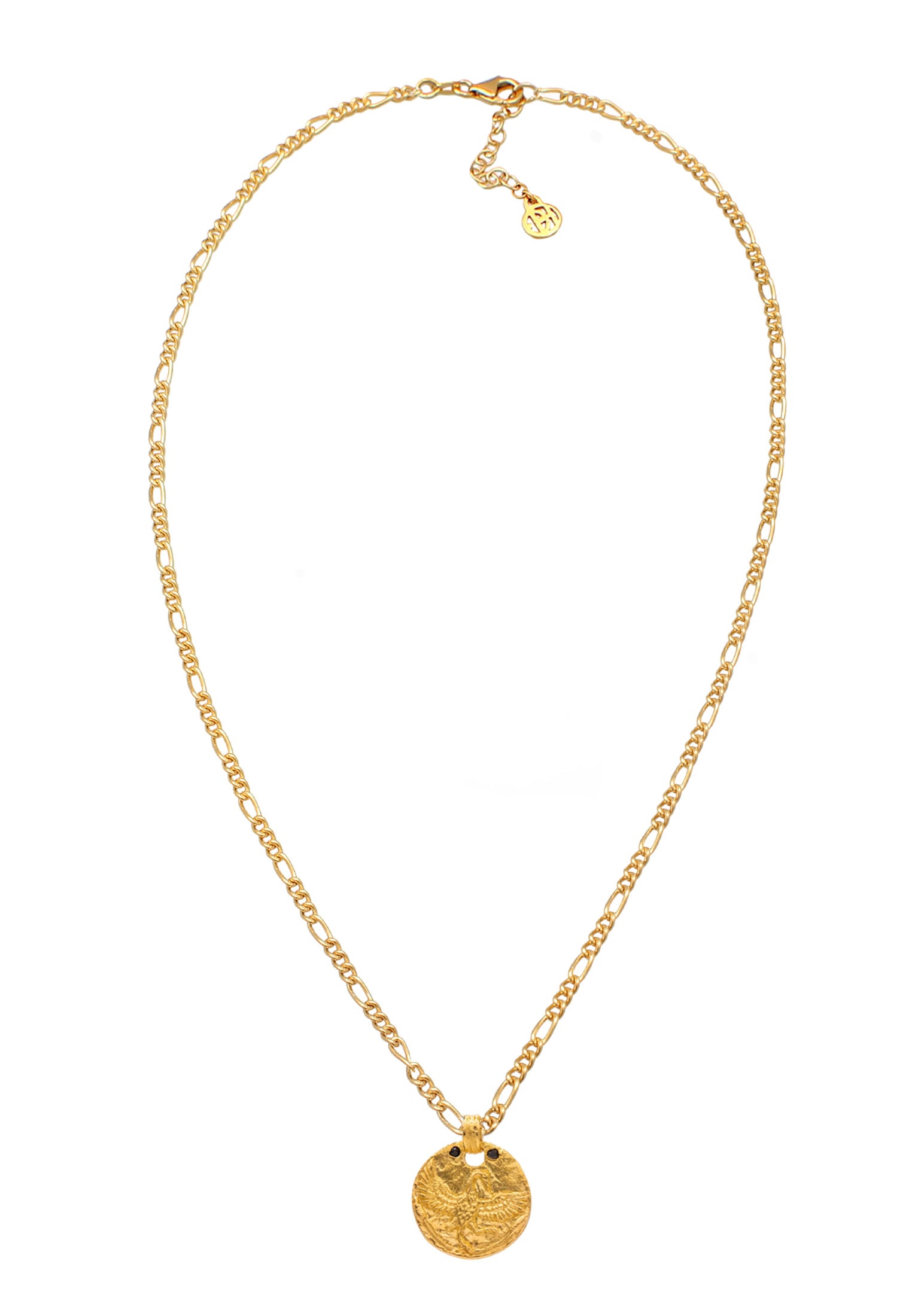 HAZE & GLORY Kette mit Anhänger »Halskette Diamanten schwarz - Kranich 925 Silber«
