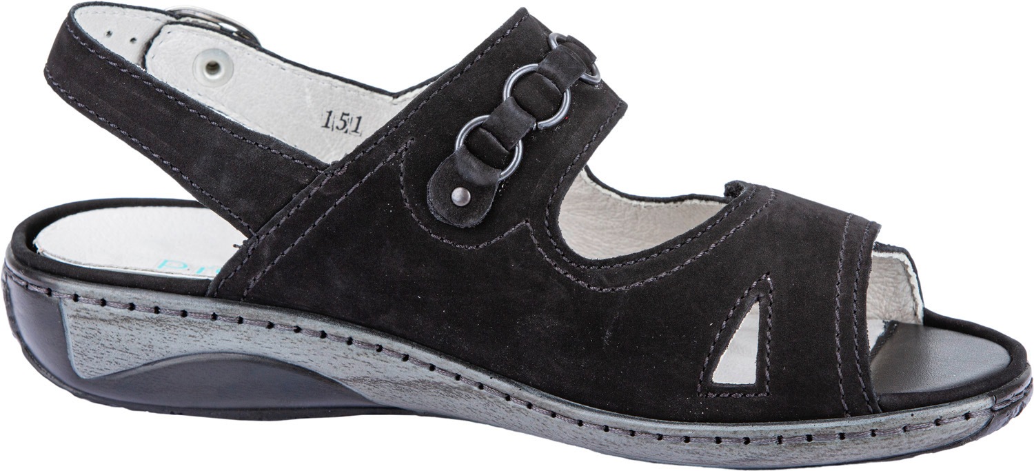 Waldläufer Riemchensandale »GARDA«, Sommerschuh, Sandalette, Keilabsatz, mit Druckknopf, G-Weite