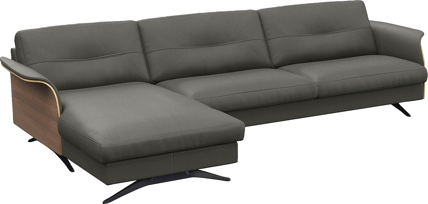 FLEXLUX Ecksofa »Glow, super bequem durch hochwertigem Sitzaufbau mit Federkern, L-Form«, Modernes skandinavisches Design