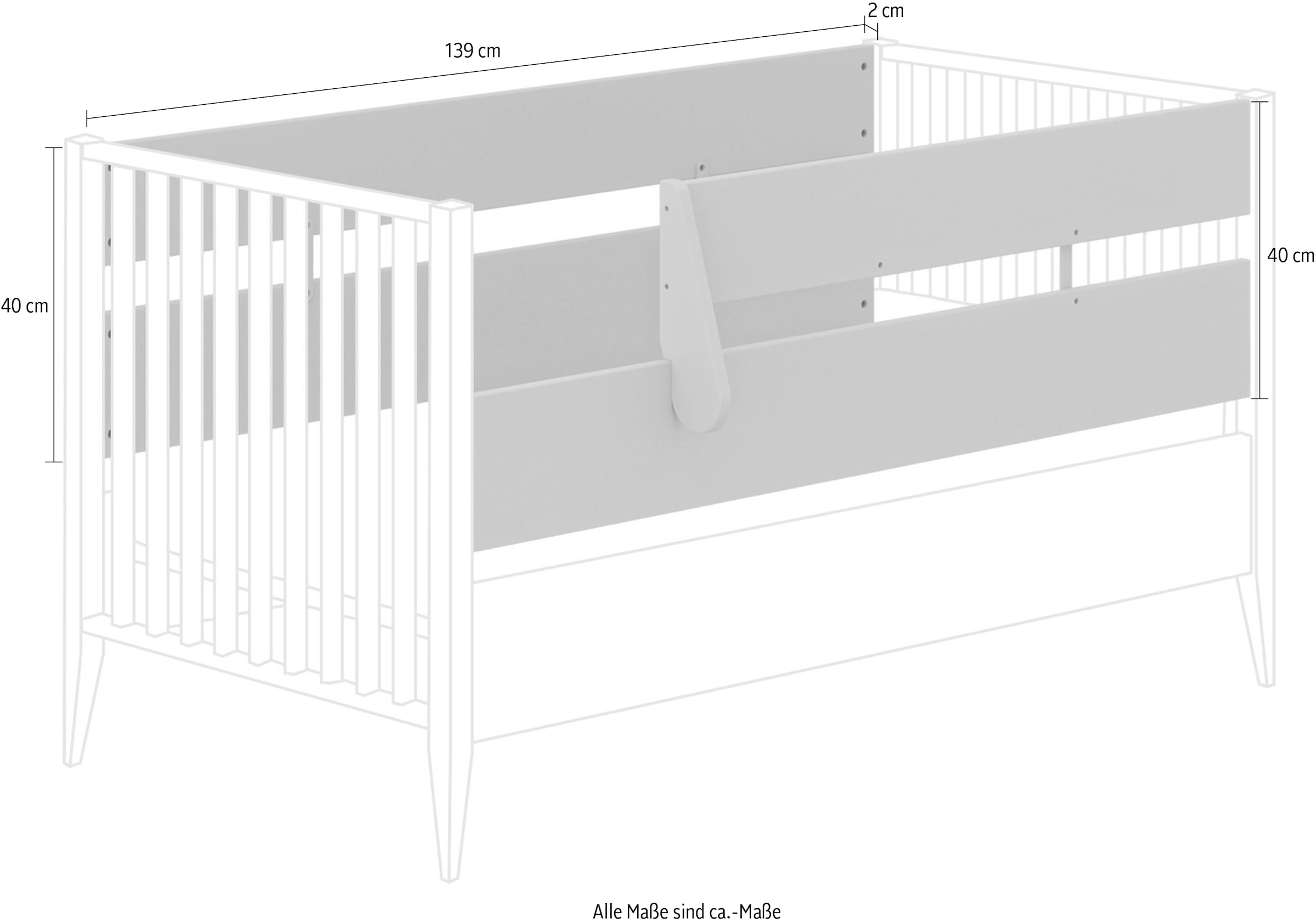 PAIDI Umbauseiten »MILA & BEN Steiff by PAIDI Sicherheits-Set«, für den Umbau vom Babybett zum Juniorbett oder Kindersofa