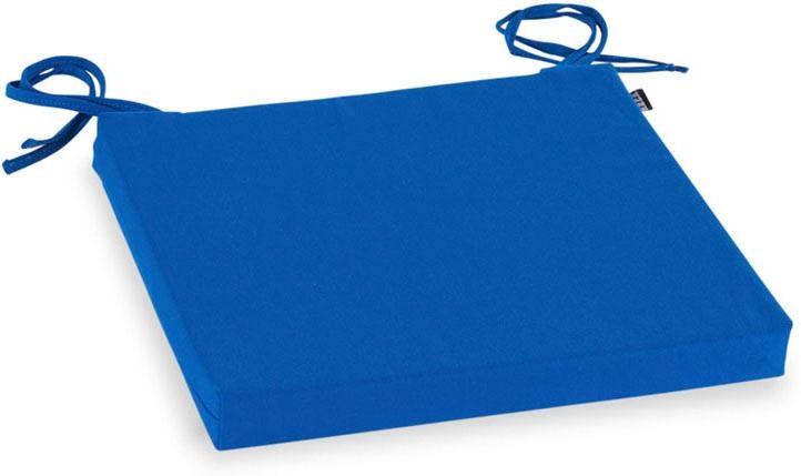 H.O.C.K., Stuhlkissen »Classic Uni Outdoor« wasser- und schmutzabweisend, blau + unifarben, Polyacryl, B/L: 40 cm x 40 cm - 1 Stk.