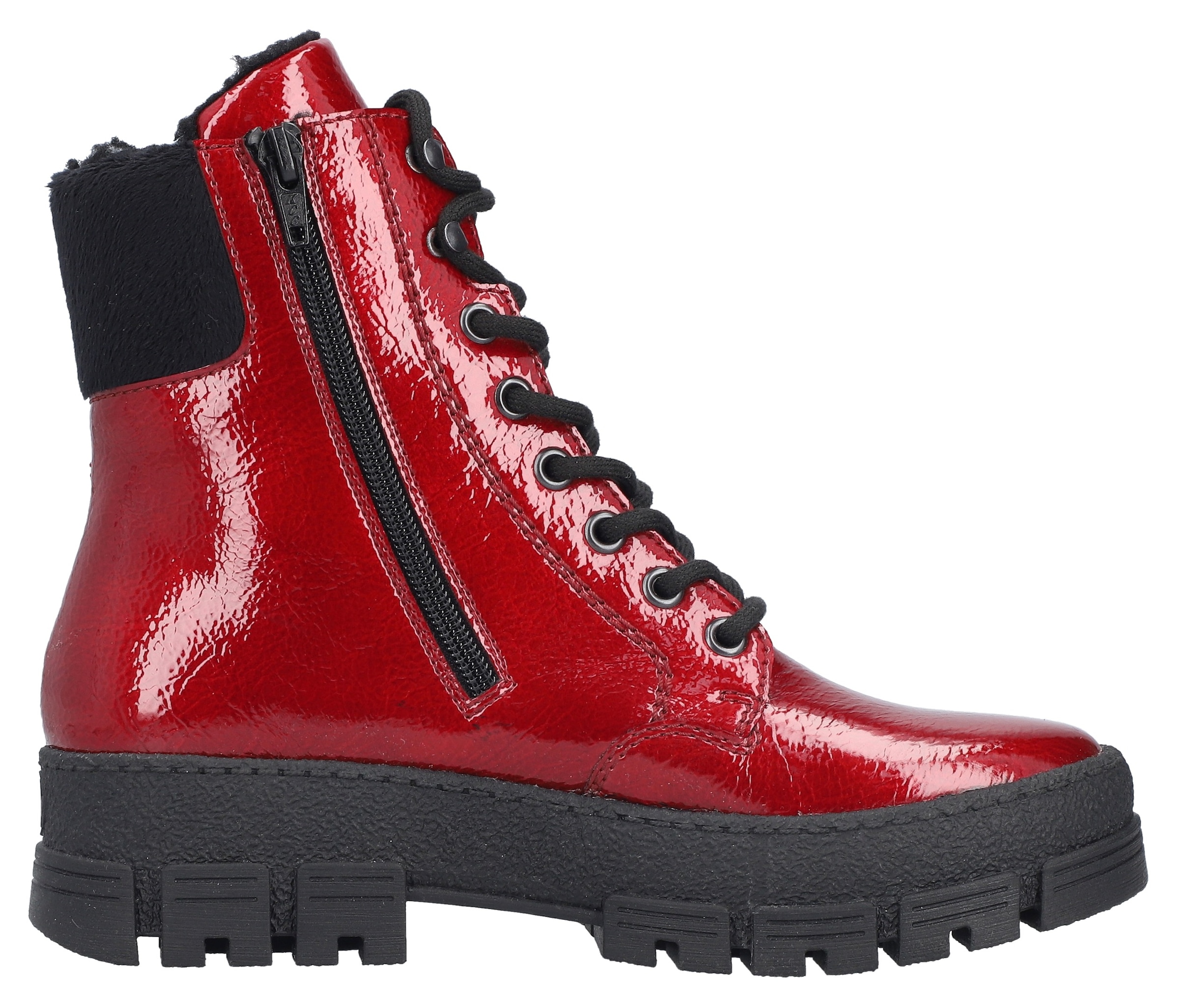 Rieker Winterstiefelette  Plateauboots, Winterboots mit Innenreißverschluss, bequeme Form