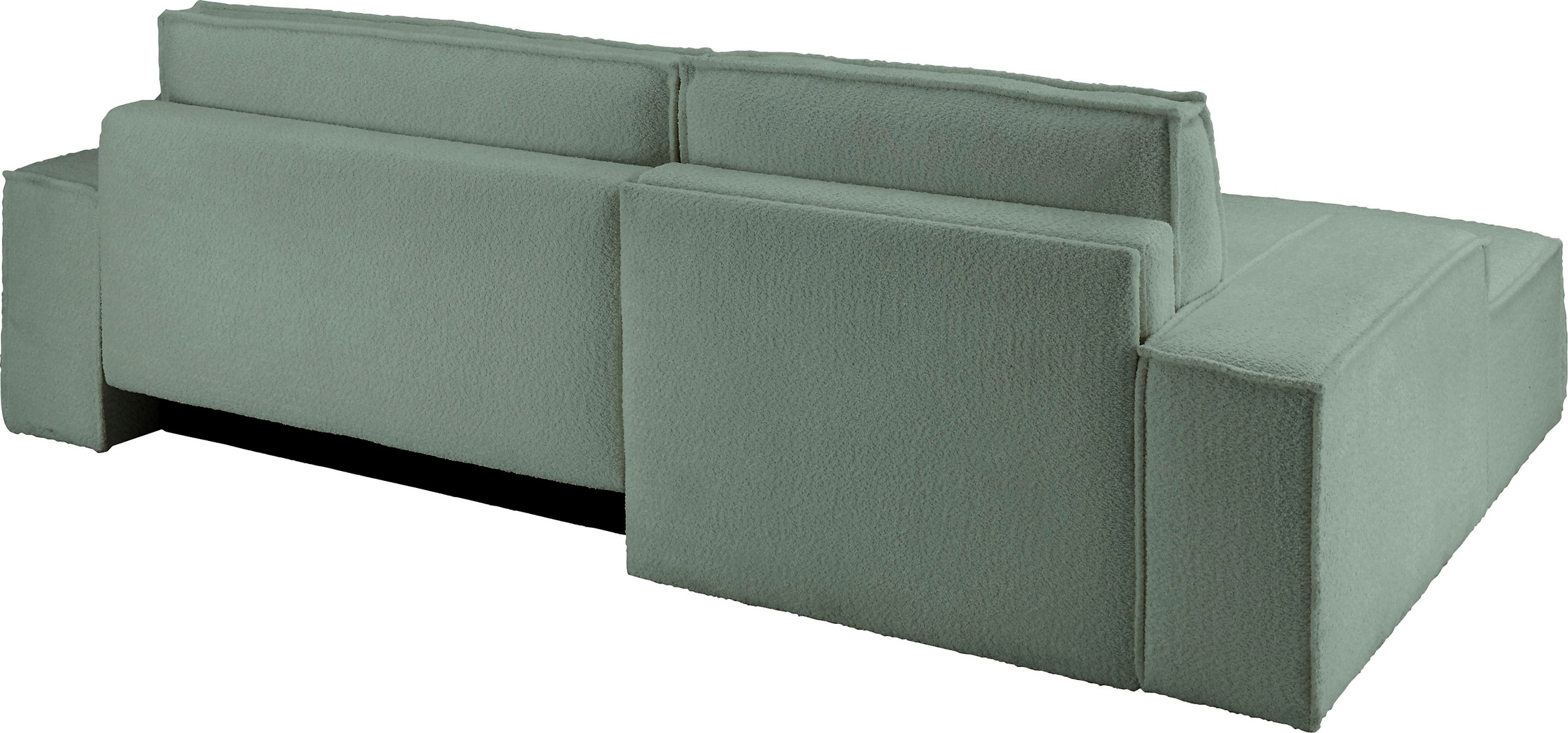 andas Ecksofa »Finnley Schlafsofa 267 cm in Bouclé, Struktur fein u. Cord, L-Form,«, Schlaffunktion m. Bettkasten (136/210 cm), Bouclé, Struktur und Cord