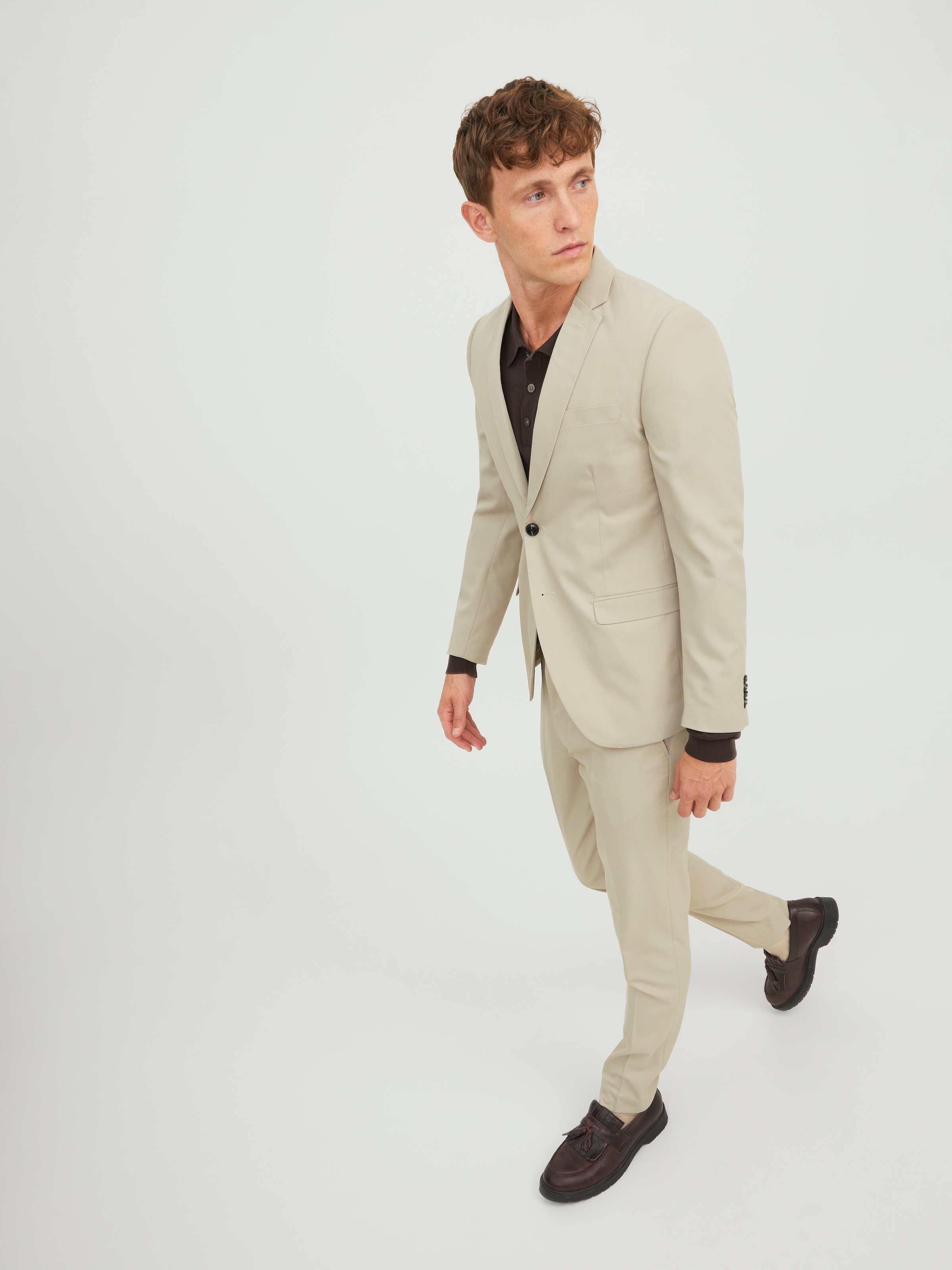 Jack & Jones Sakko »JPRFRANCO Blazer mit 2-Knopf-Form und extra schmalem Schnitt«, unifarben, modisch, slim fit, Kunstfaser