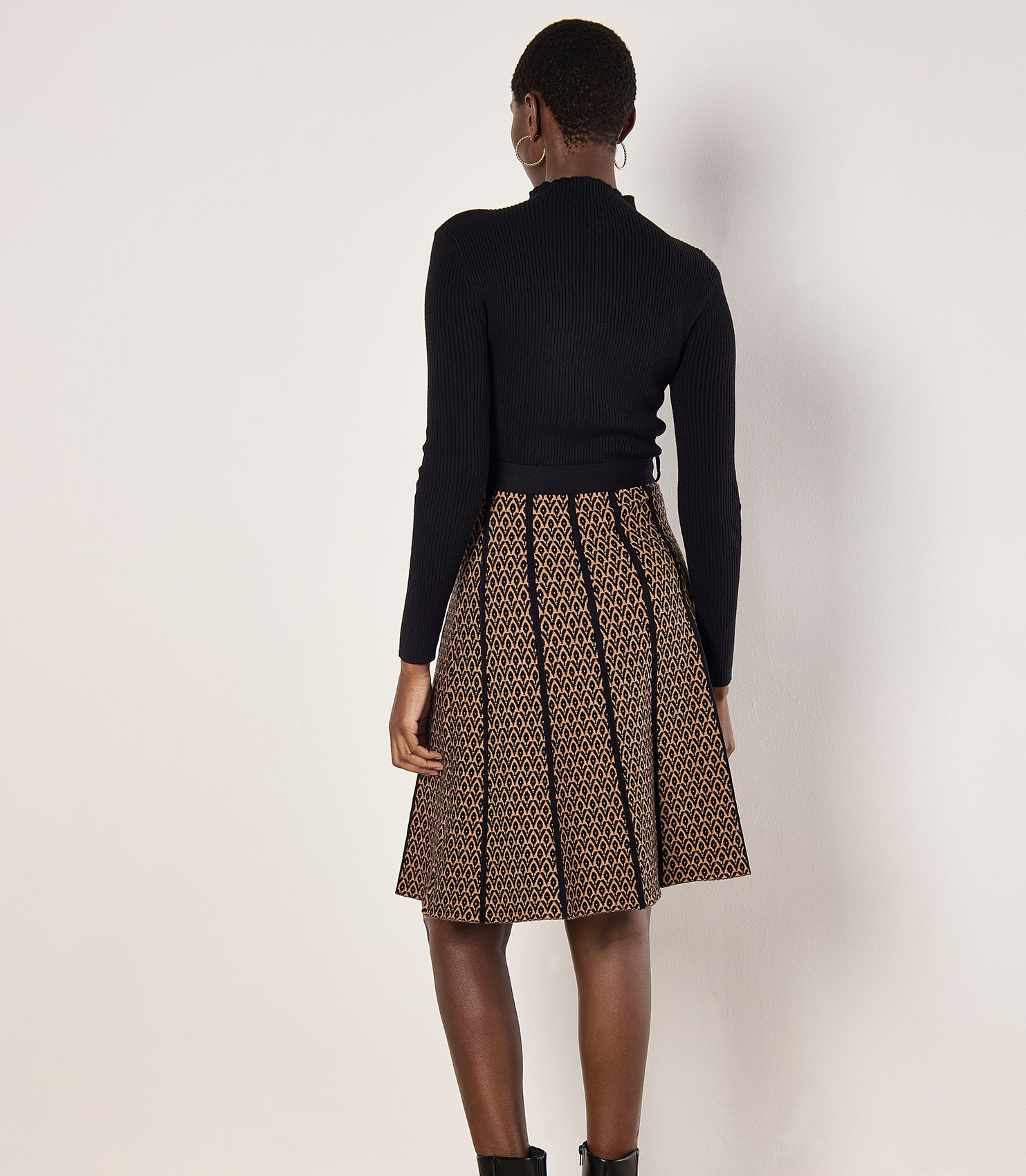 Apricot Minikleid »Fit and flare Kleid« mit Bindeband, 2 tlg. mit Taillenbindeband