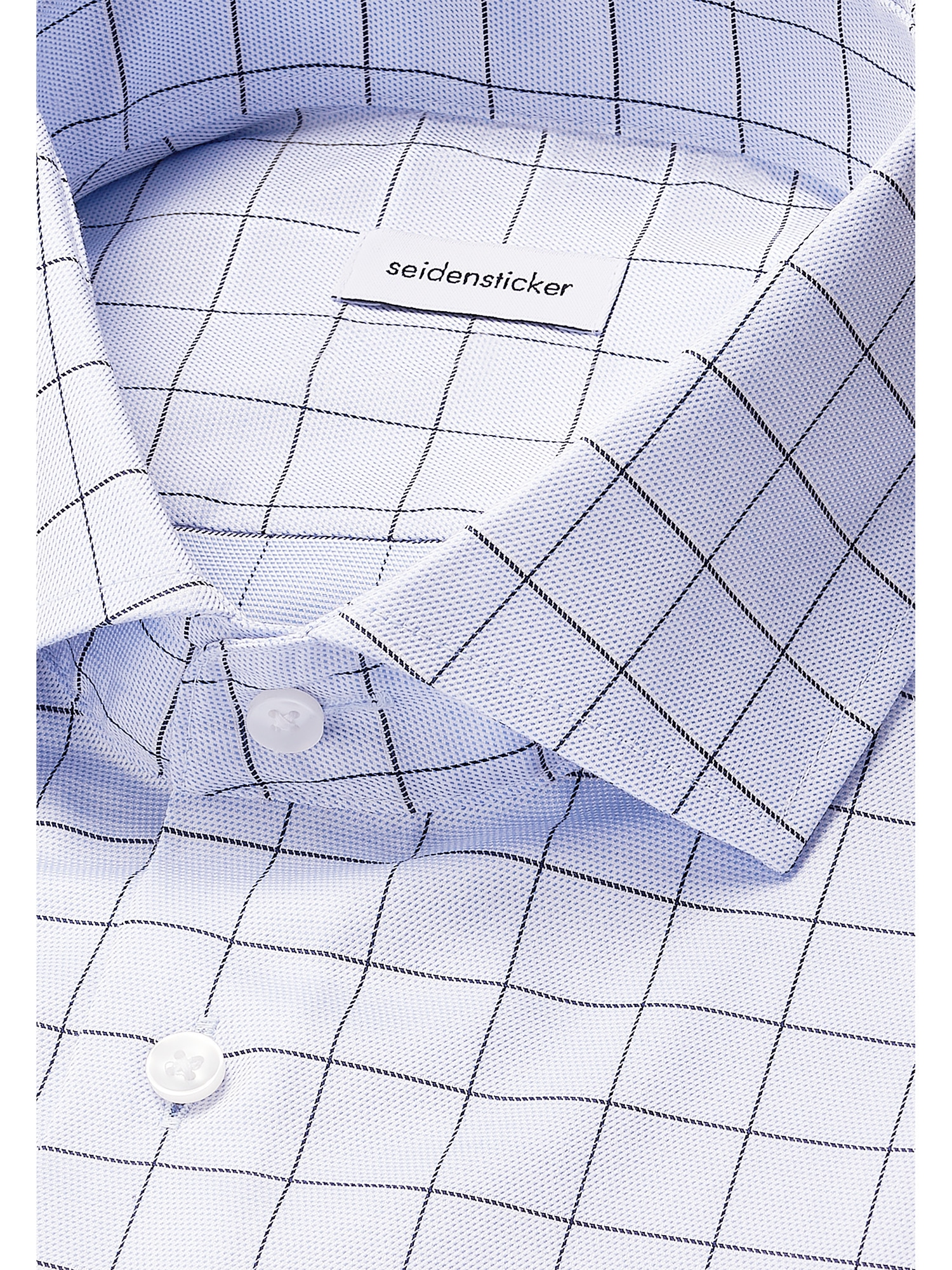 seidensticker Businesshemd »Schwarze Rose« Regular 1/1 Kentkragen Karo