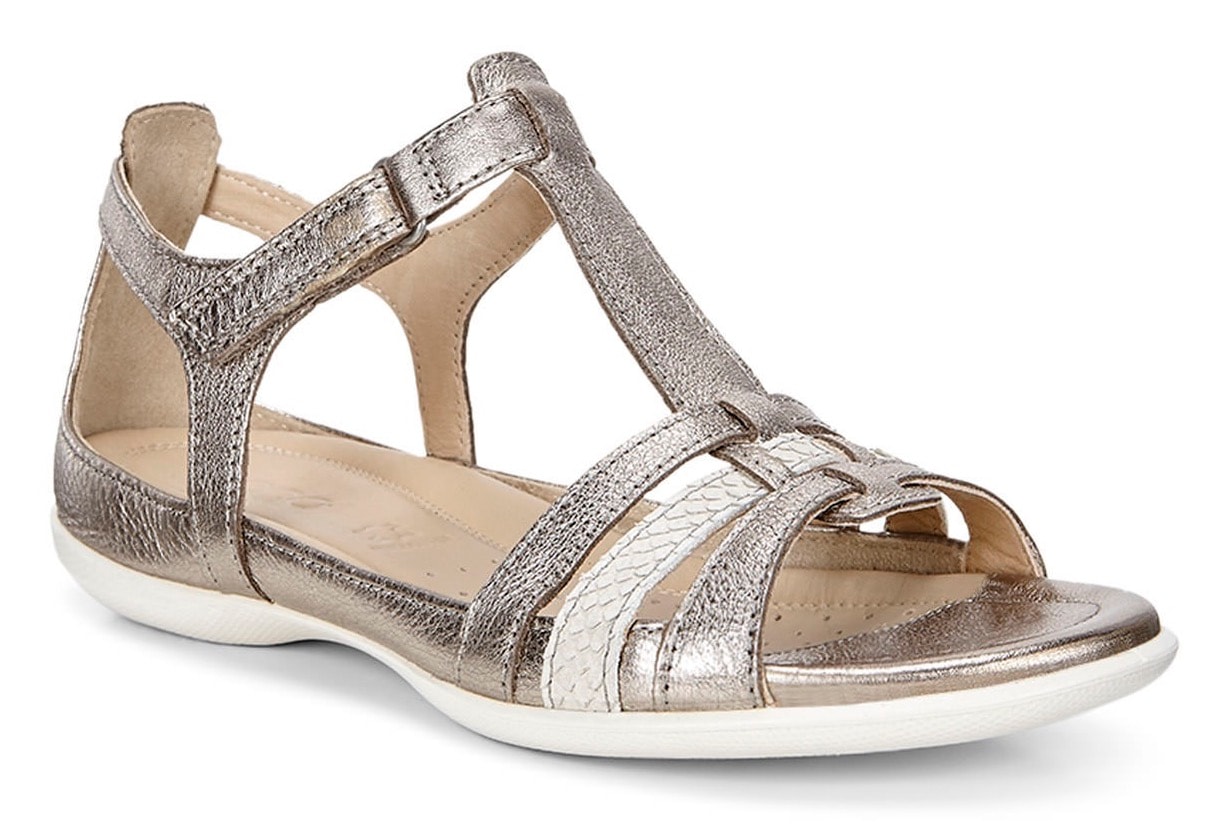 Riemchensandale »FLASH«, Sommerschuh, Sandalette, Klettschuh, im Metallic-Look