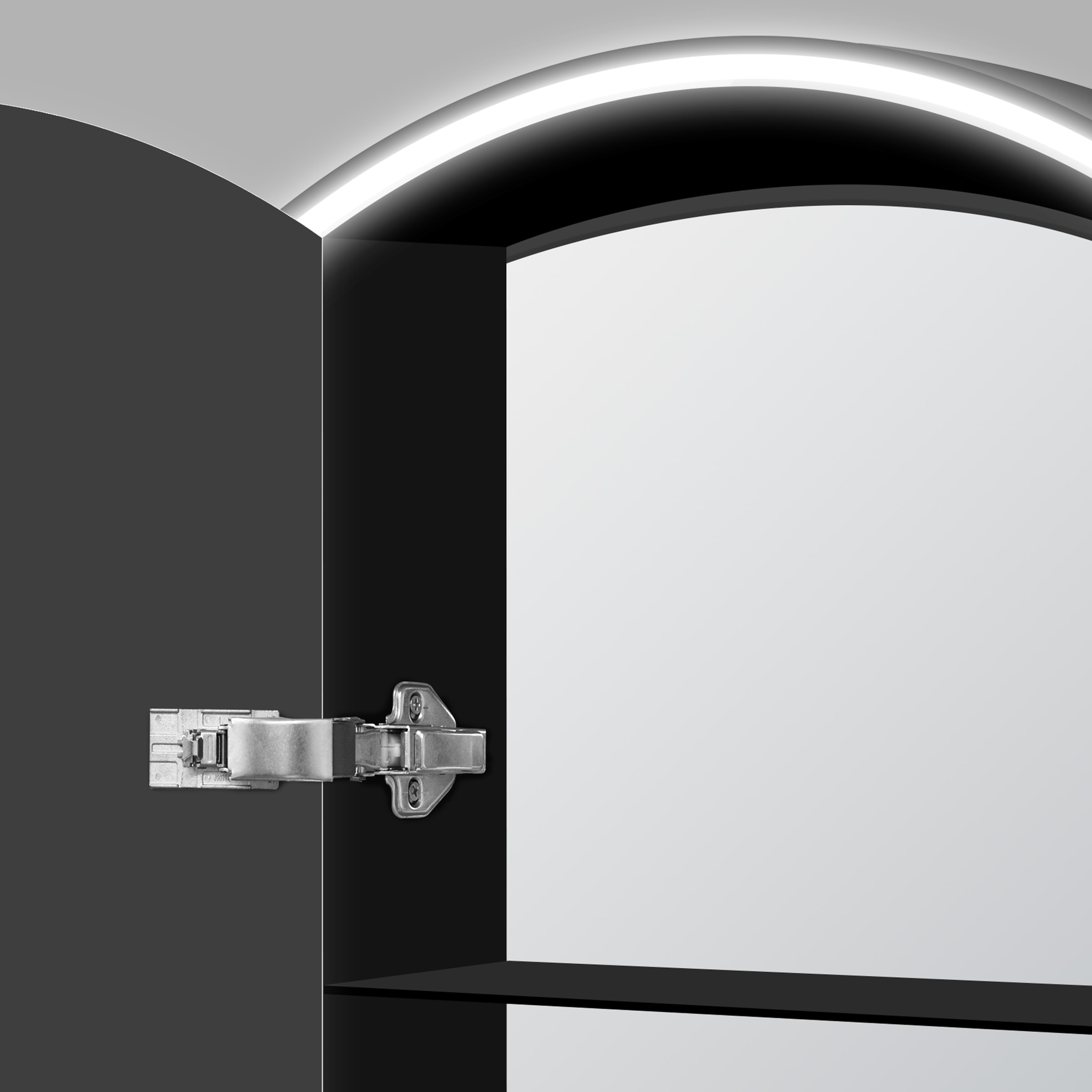 Talos Badezimmerspiegelschrank »Talos Black Nova«, austauschbare LED-Beleuchtung