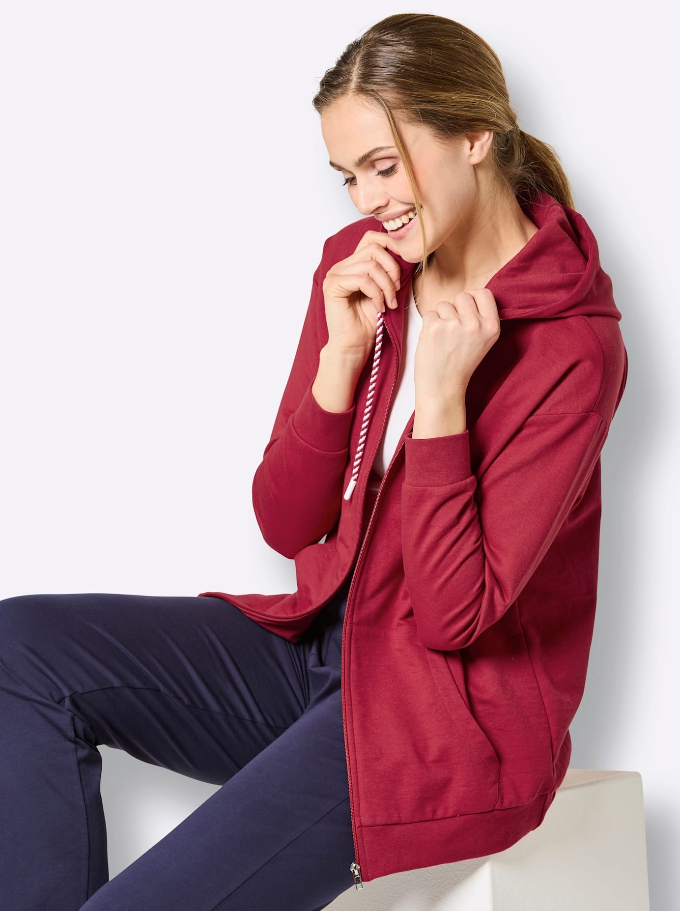 feel good Langjacke mit Kapuze