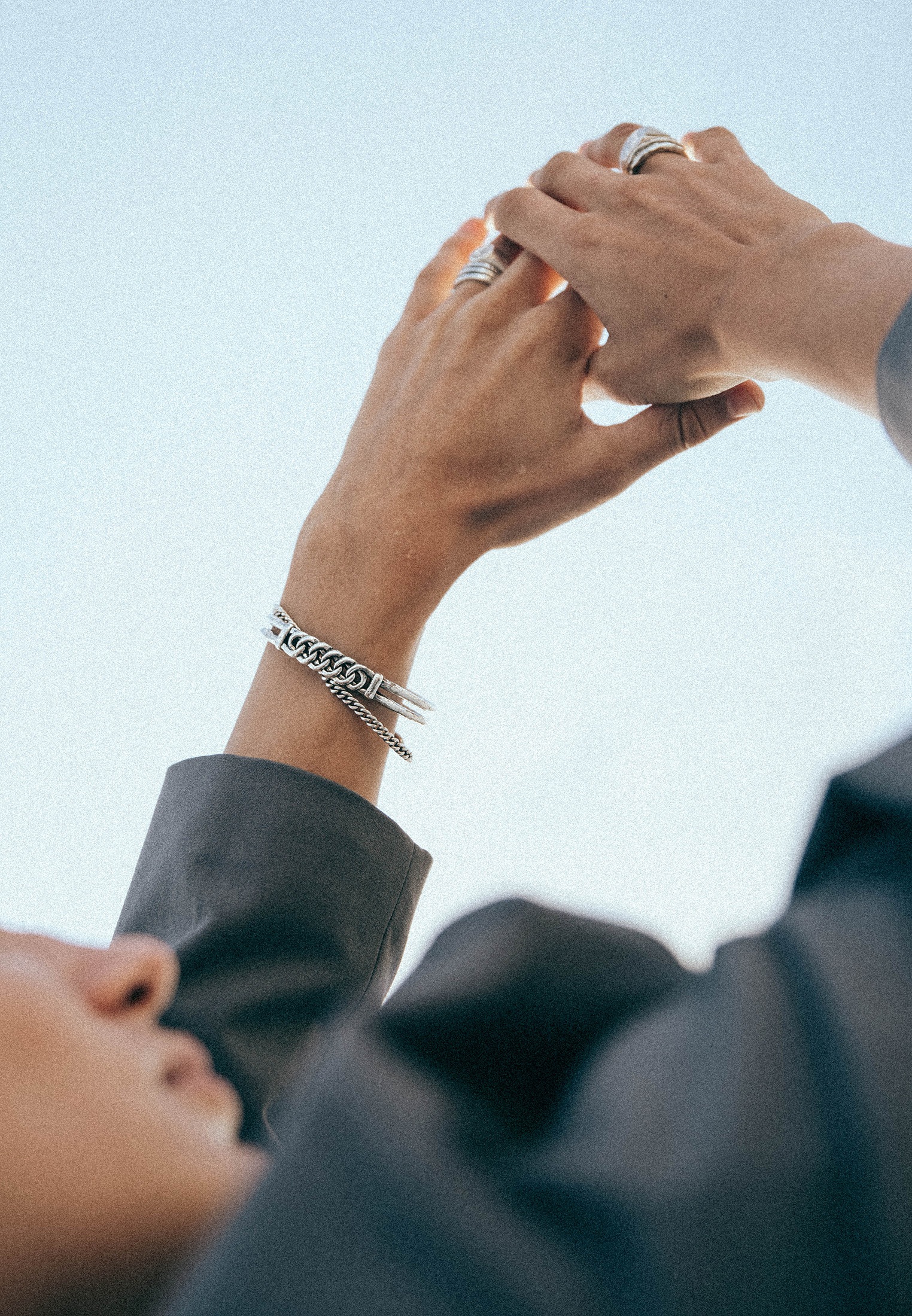 HAZE & GLORY Armreif »Armband Armreif - Chain Game 925 Silber«