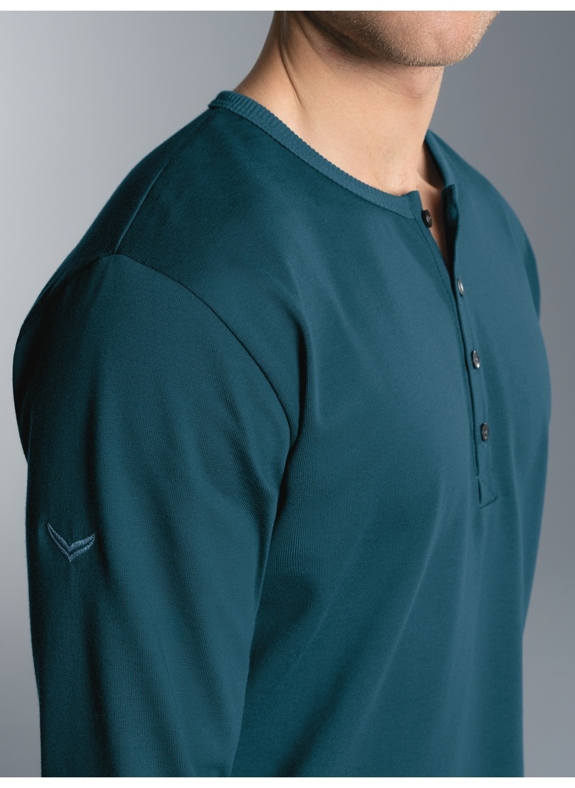 Trigema Longsleeve »TRIGEMA Langarmshirt mit Knopfleiste«, (1 tlg.)