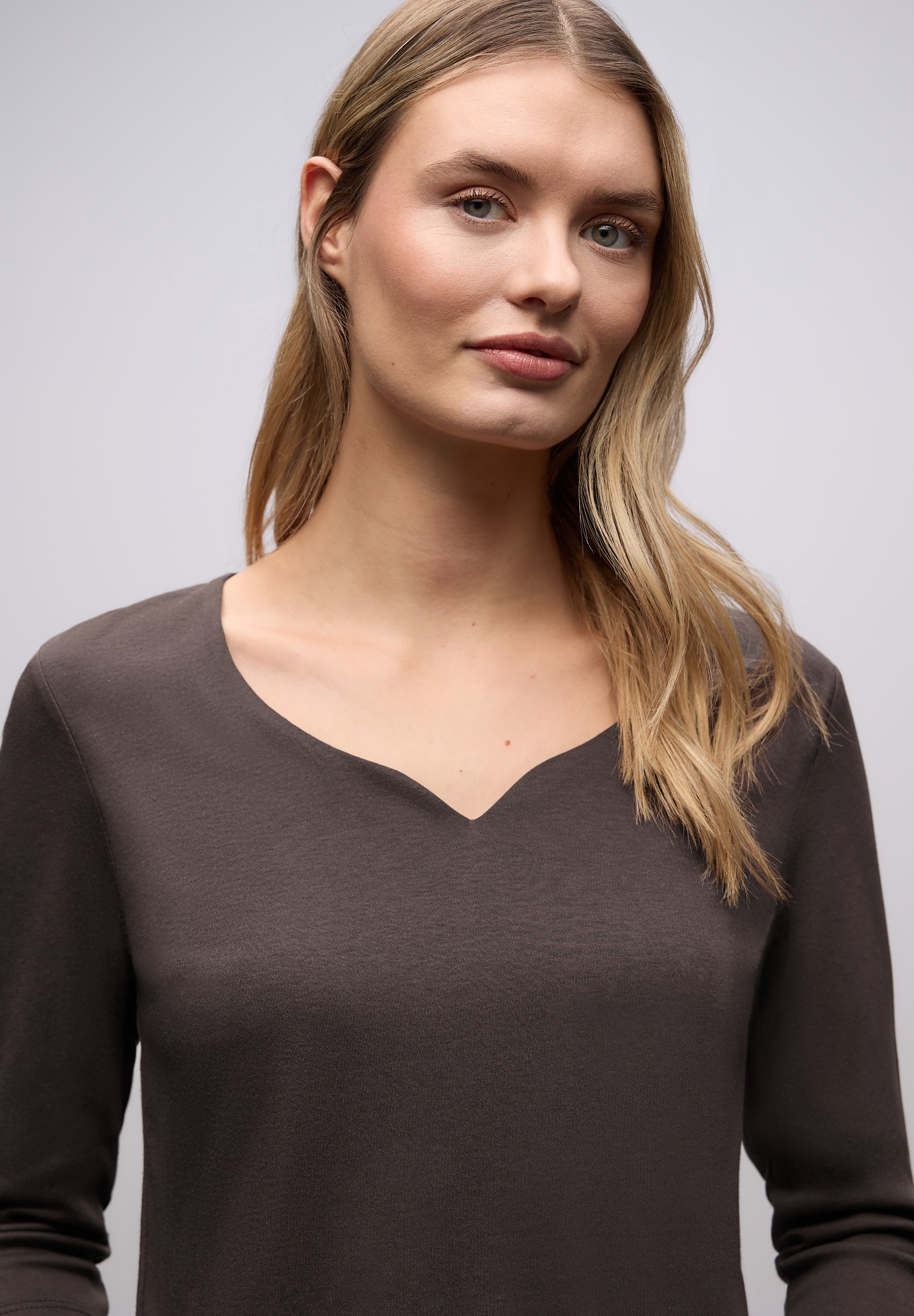 STREET ONE 3/4-Arm-Shirt »Style ADA« mit Herzausschnitt