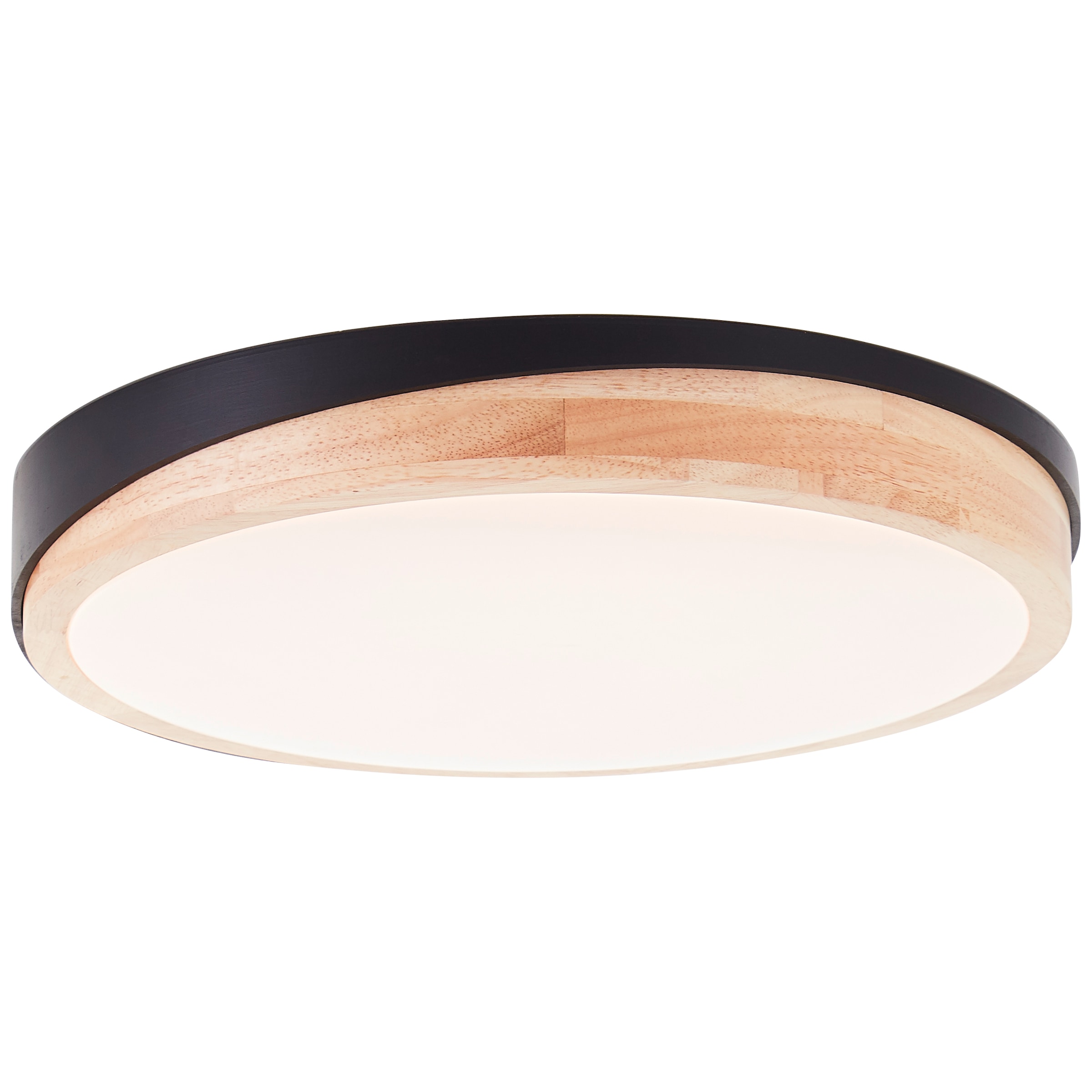 Brilliant LED Deckenleuchte »Baarlo« 1 Stk. Warmweiß Ø 35 cm, 2400 lm, 3000 K, 3-Stufen dimmbar, Holz/Metall