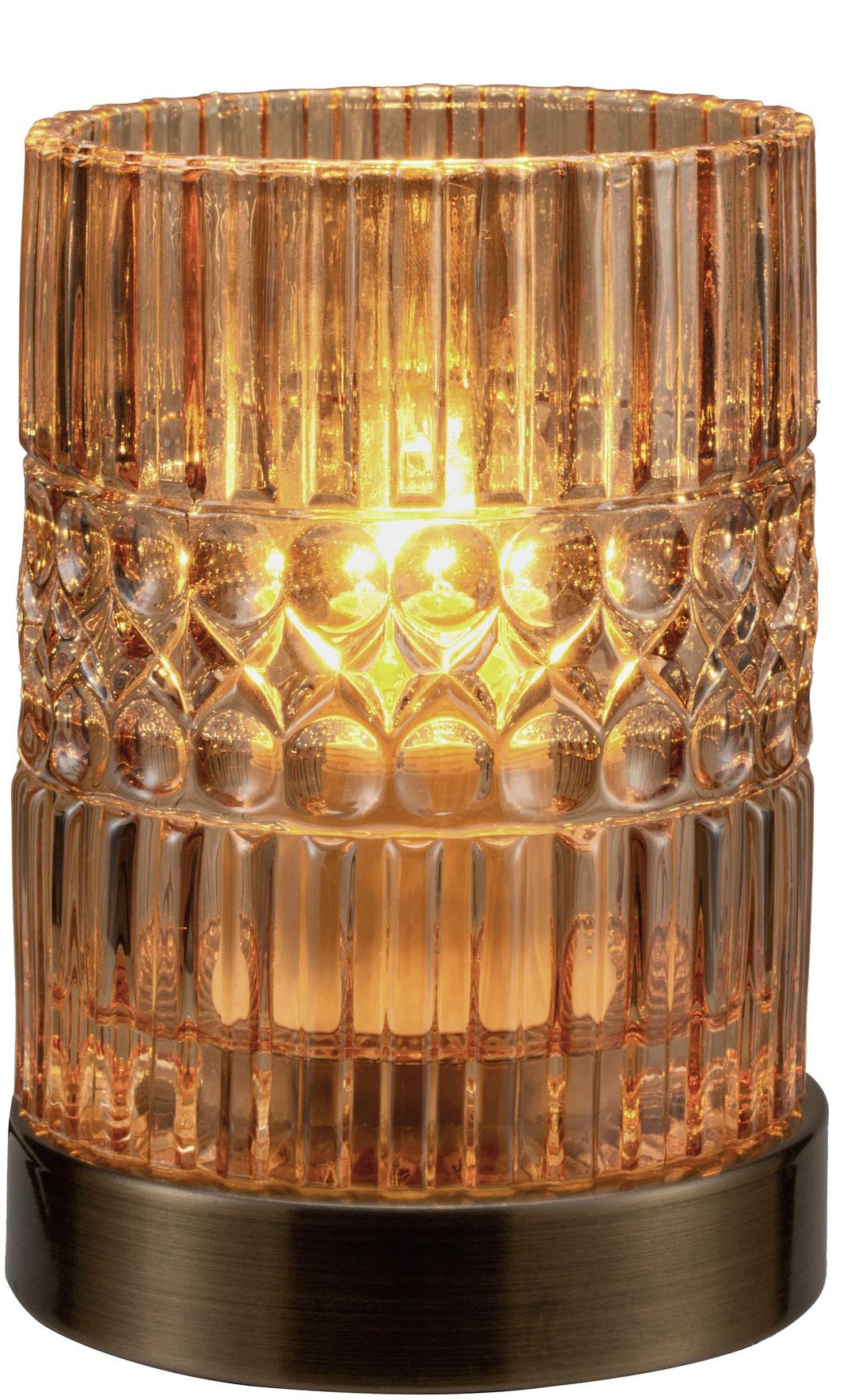Pauleen Tischleuchte »Crystal Elegance«, 22 flammig, Leuchtmittel E27 | ohne Leuchtmittel, E27, Glas Bernstein