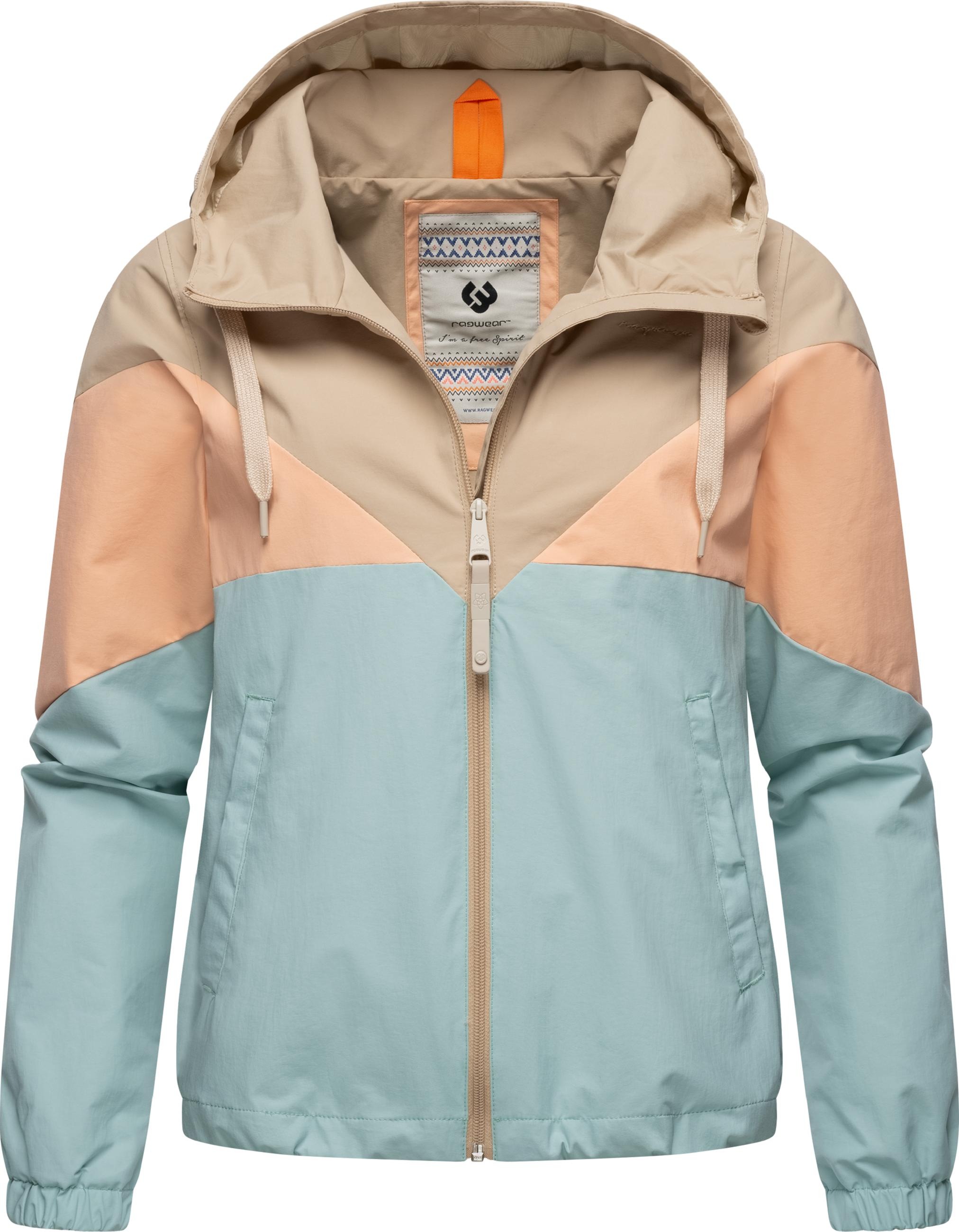 Ragwear Funktionsjacke »Übergangsjacke Rochele«, mit Kapuze, wasserdichte Damen Übergangsjacke mit großer Kapuze