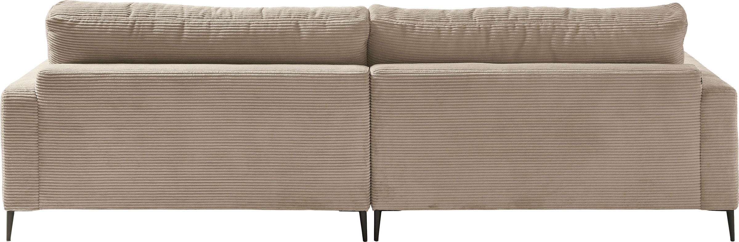 INOSIGN Ecksofa »Downtown, B/T/H: 272/190/84 cm L-Form«, weicher Sitzkomfort auch in Cord und Bouclé, incl. Zierkissen