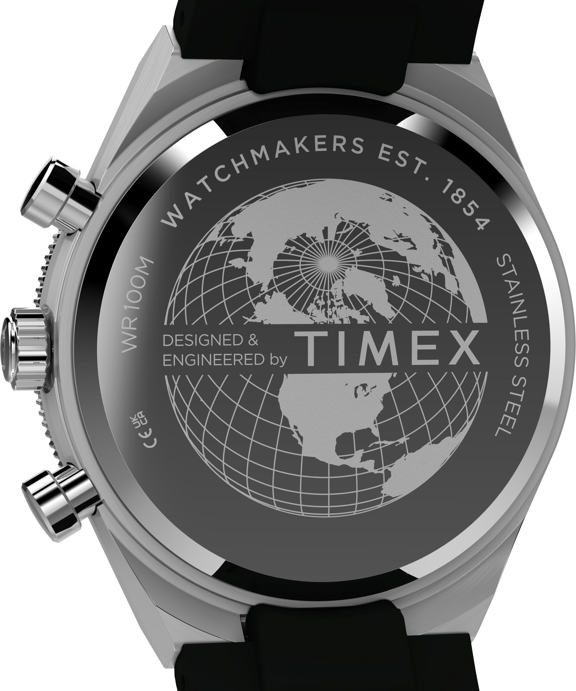 Timex Quarzuhr »Q Timex Continental Chronograph« Armbanduhr, Herrenuhr, Silikonarmband, analog, Beleuchtung