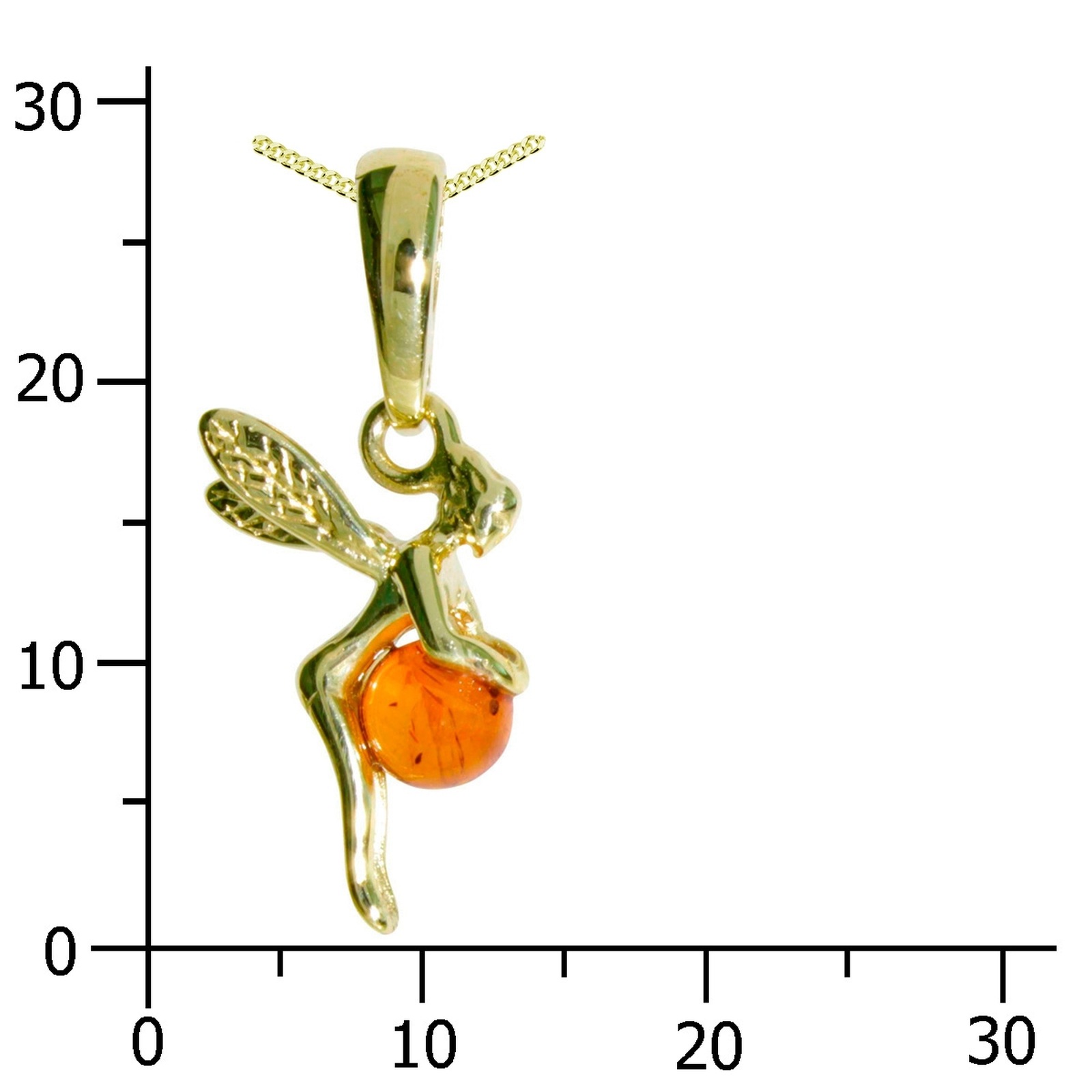 OSTSEE-SCHMUCK Kette und Anhänger Set »- Elfe - Gold 333/000 - Bernstein« ()